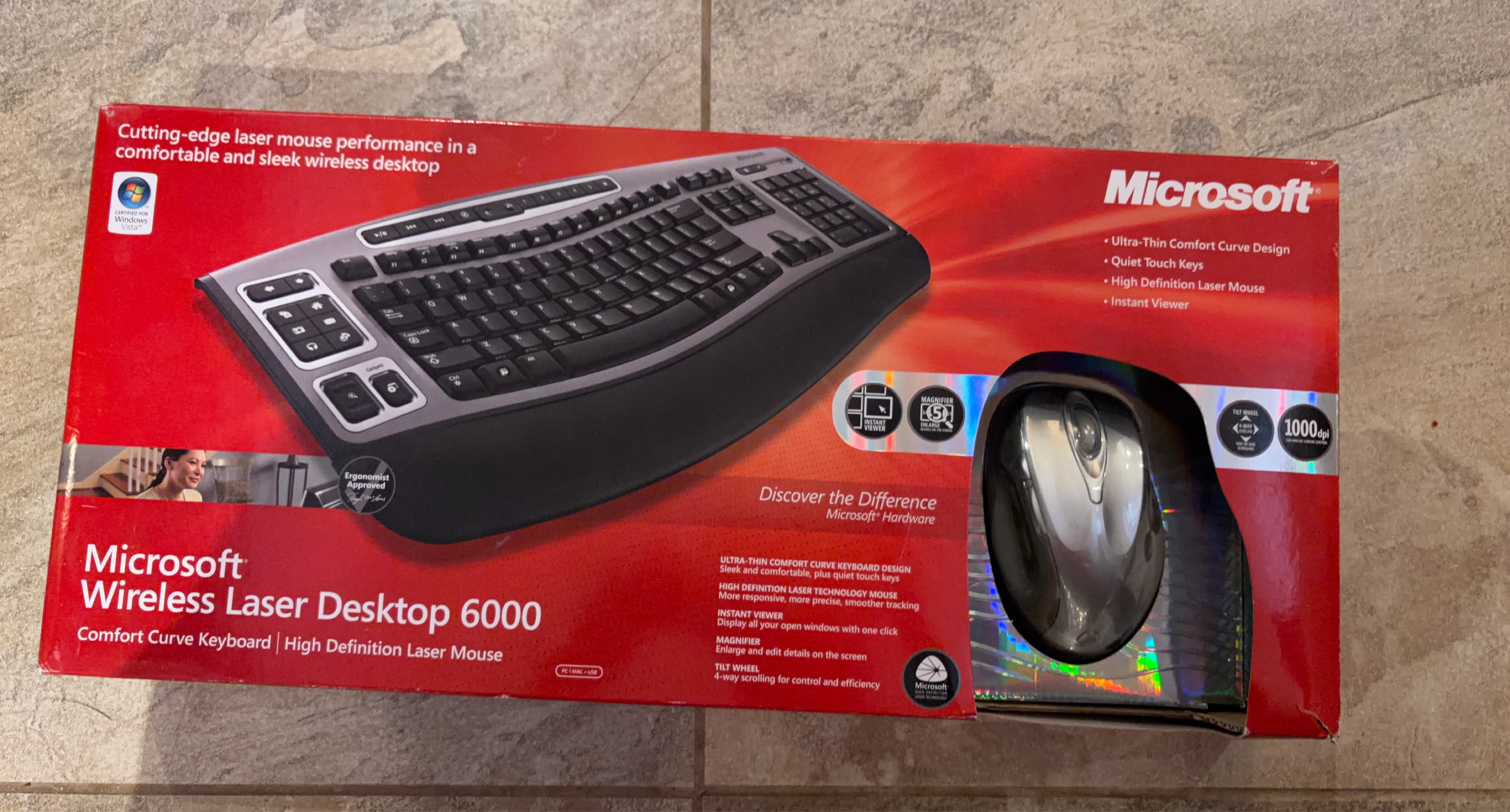 Microsoft Wireless Laser Desktop 6000 Keyboard and Mouse Set