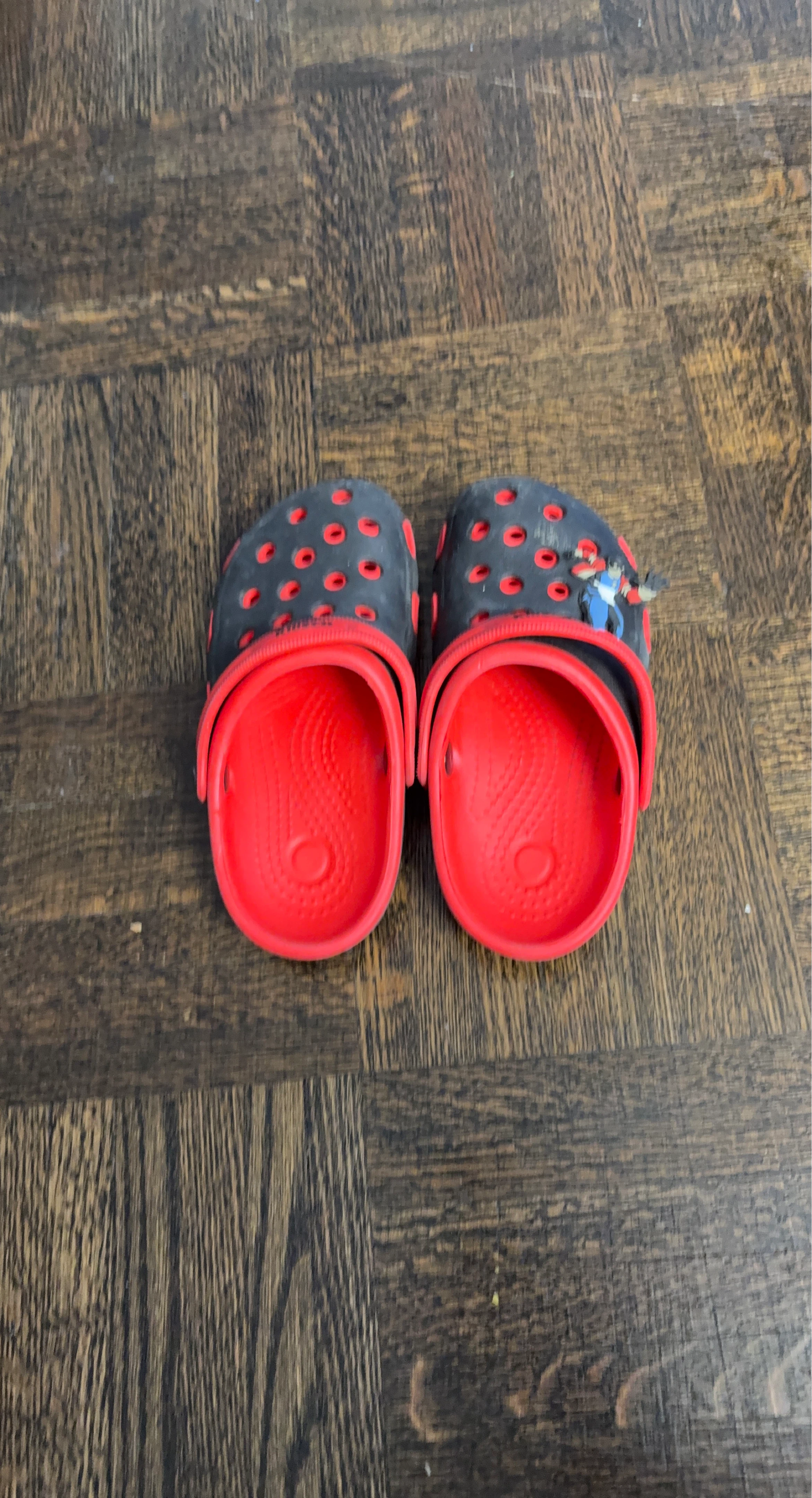 Kids Crocs Clogs - Red and Black