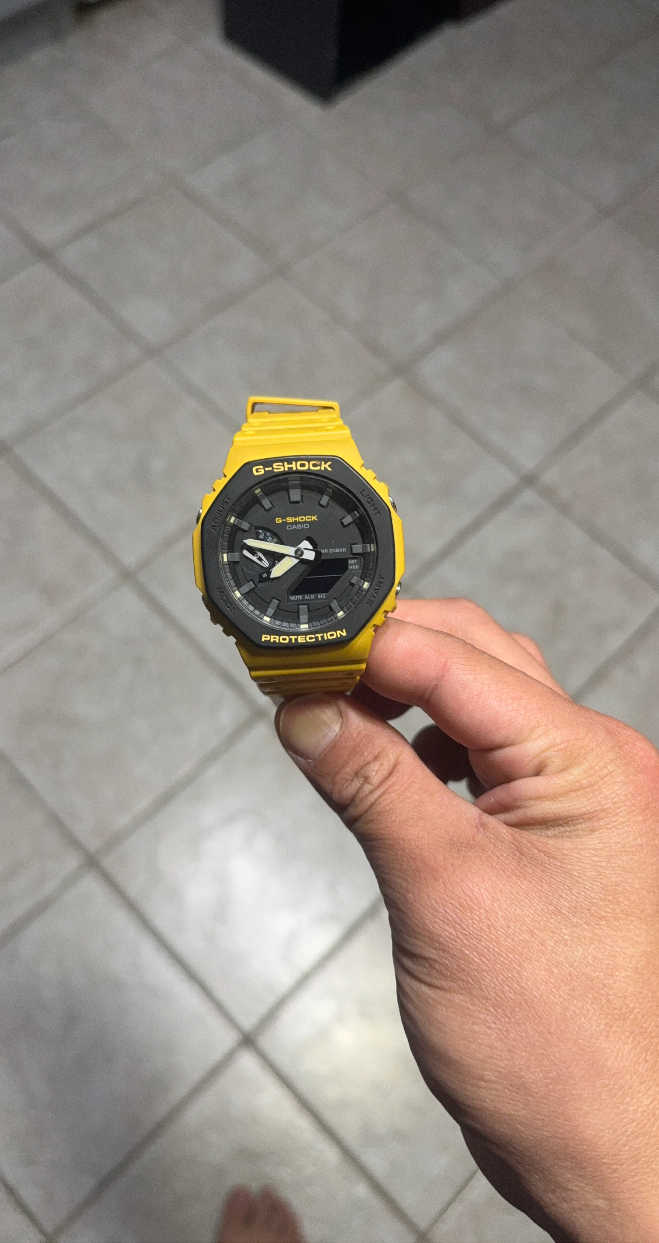 G-Shock Protection Yellow Watch