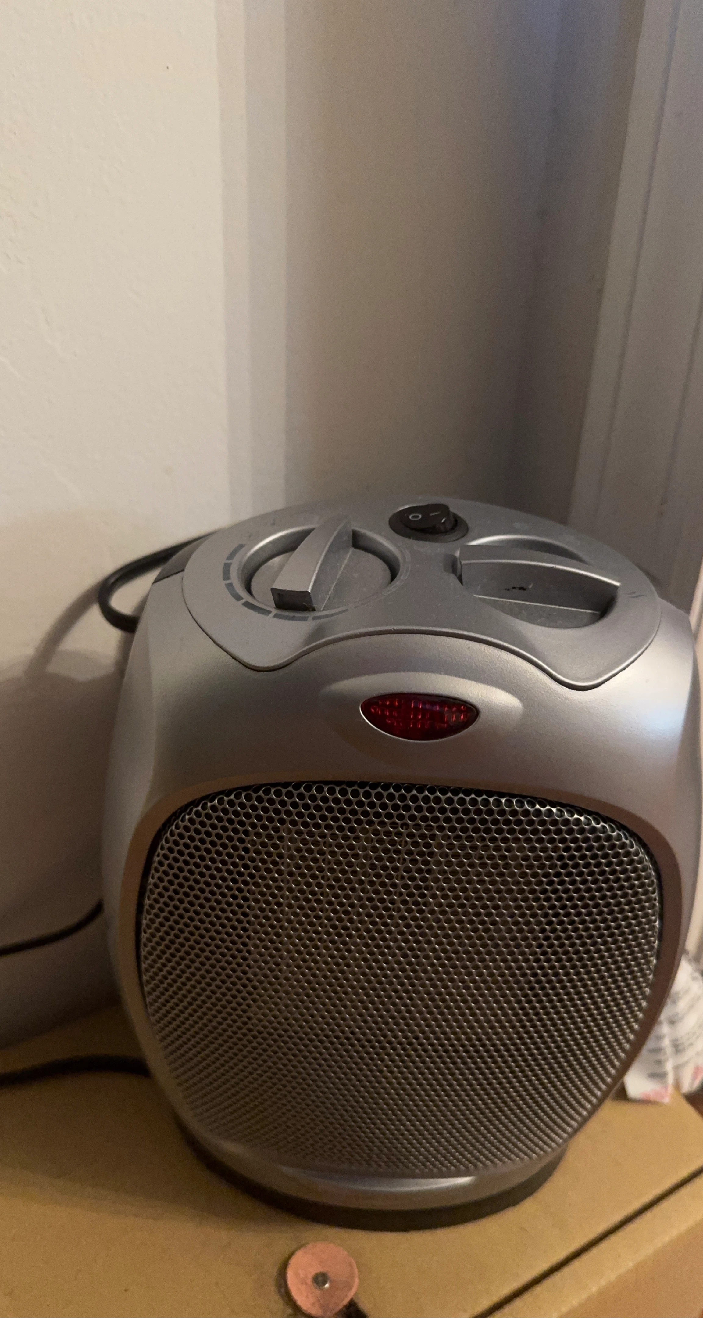 Silver Compact Portable Electric Heater