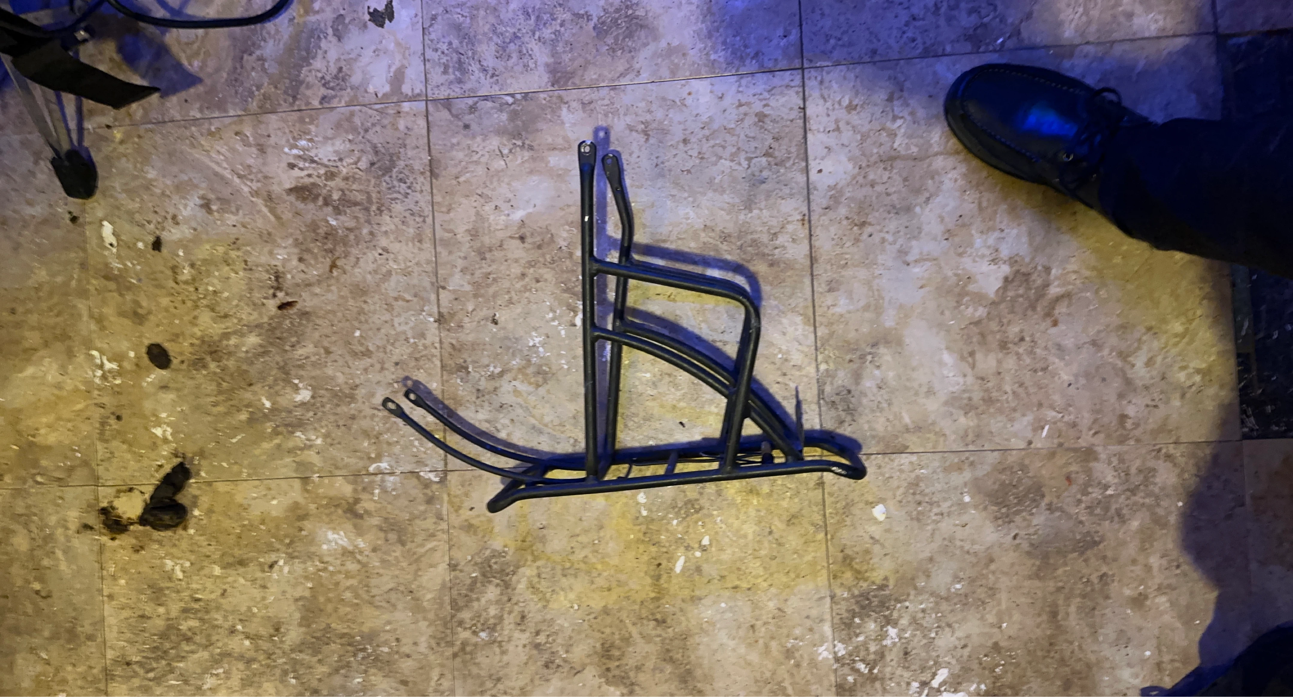 Black Metal Bicycle Rear Rack