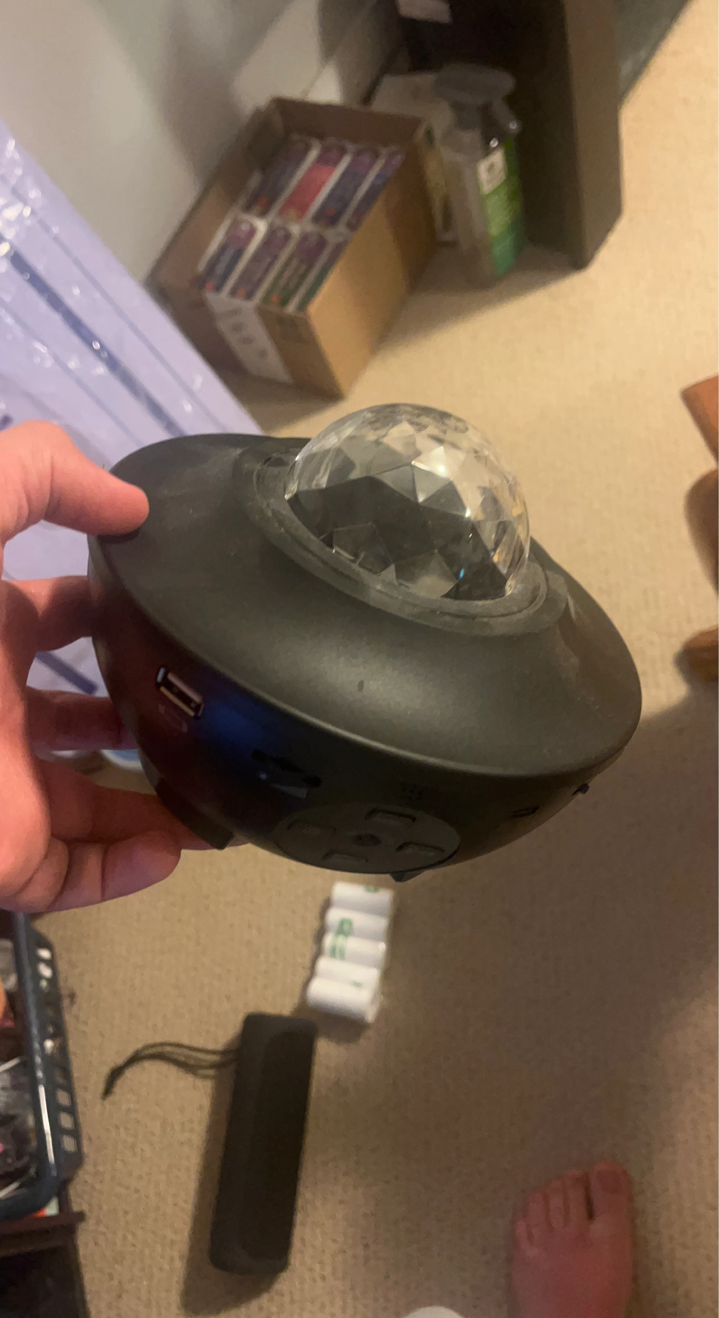 Black Rotating Star Projector Light