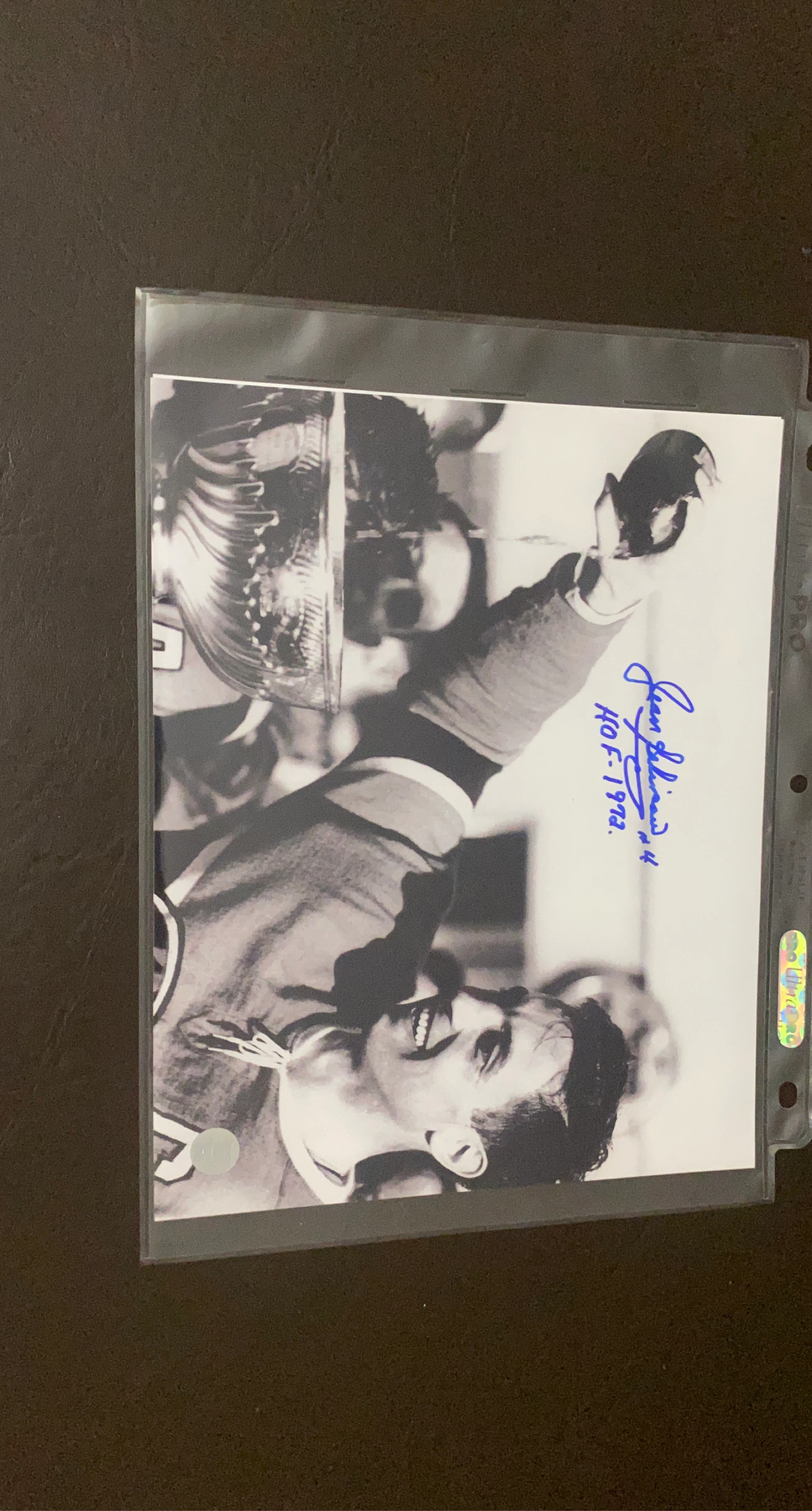 Autographed Jean Béliveau Hockey Photo