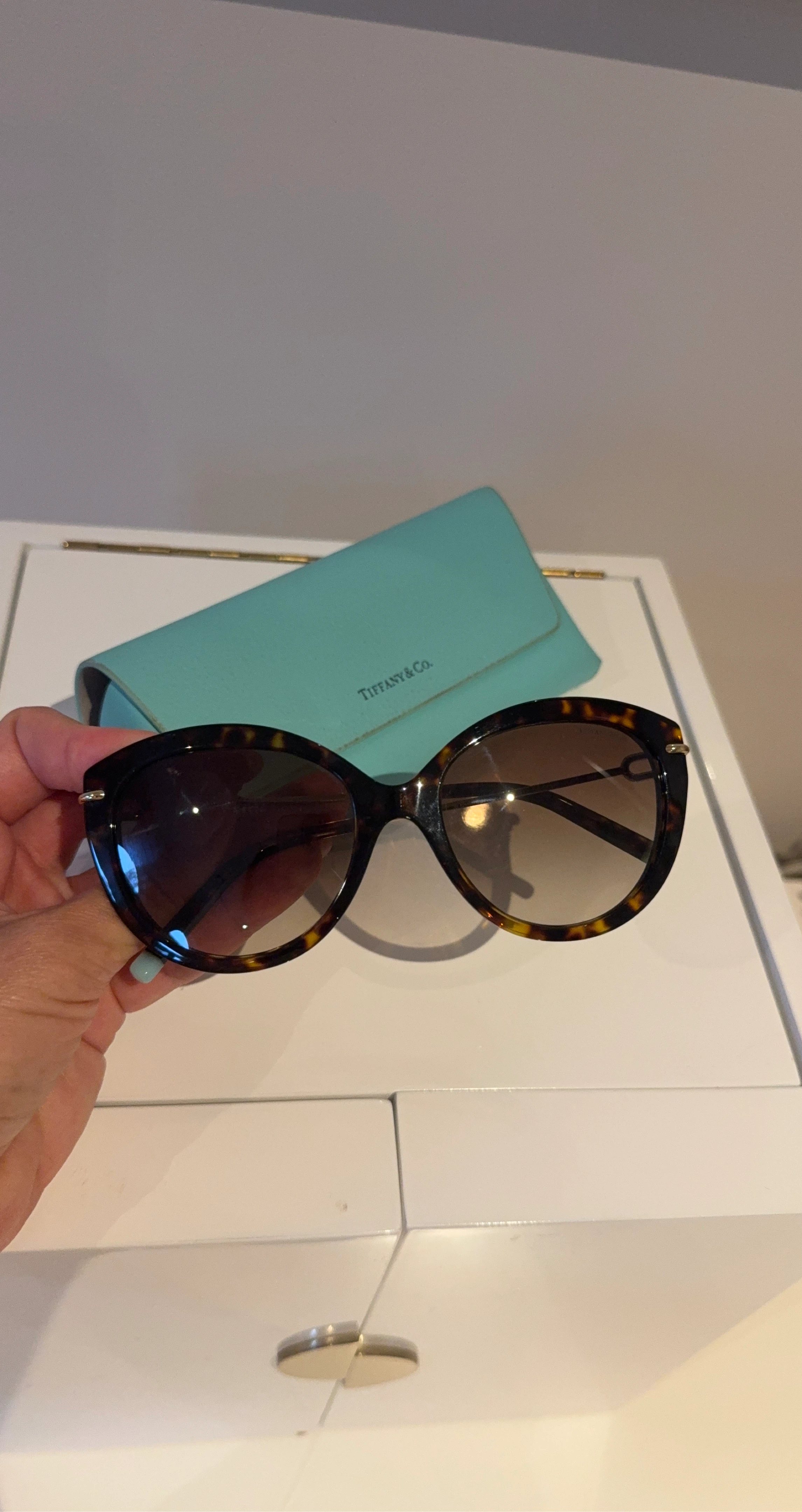 Tiffany & Co. Tortoiseshell Cat-Eye Sunglasses