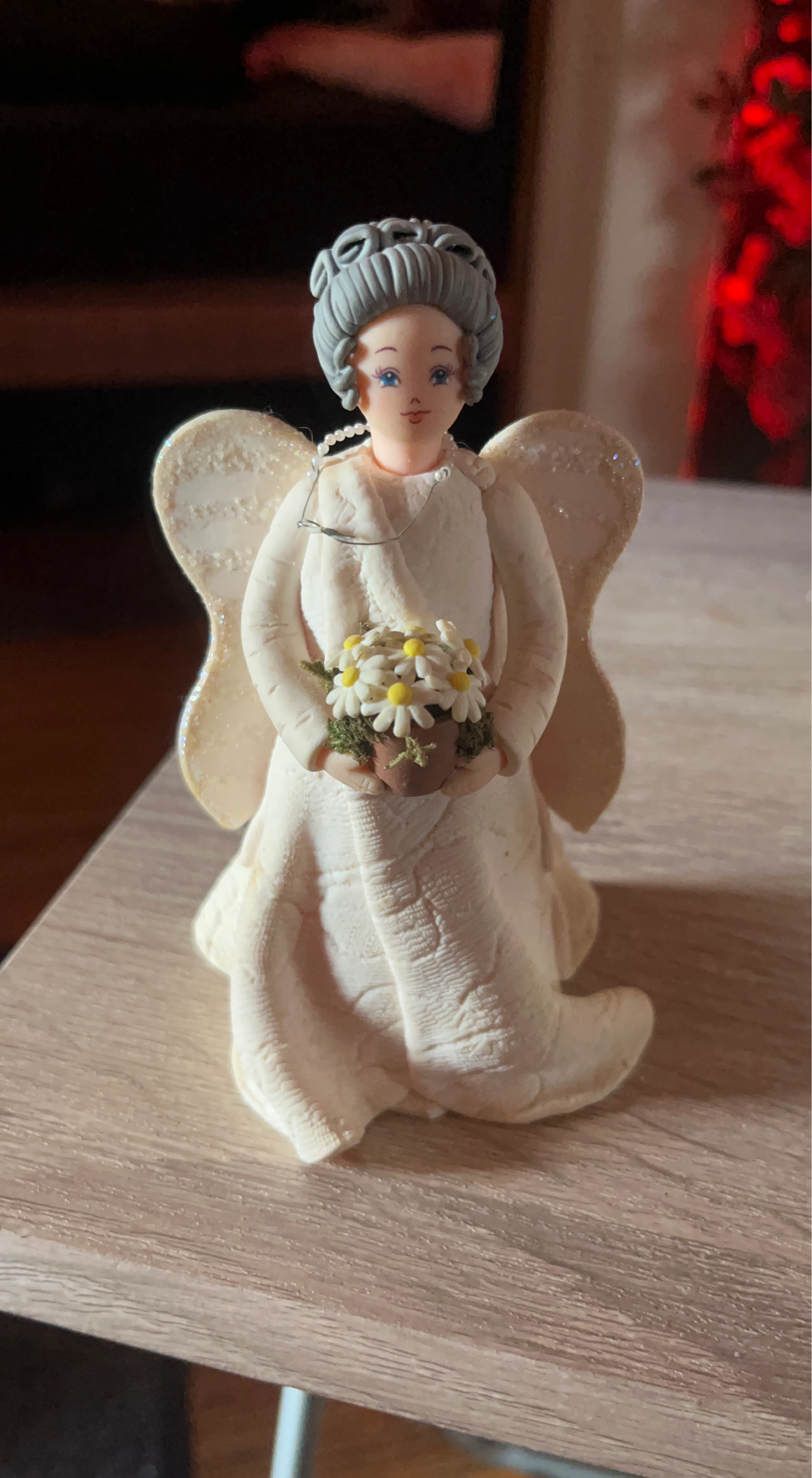 Angel Figurine with Flowers