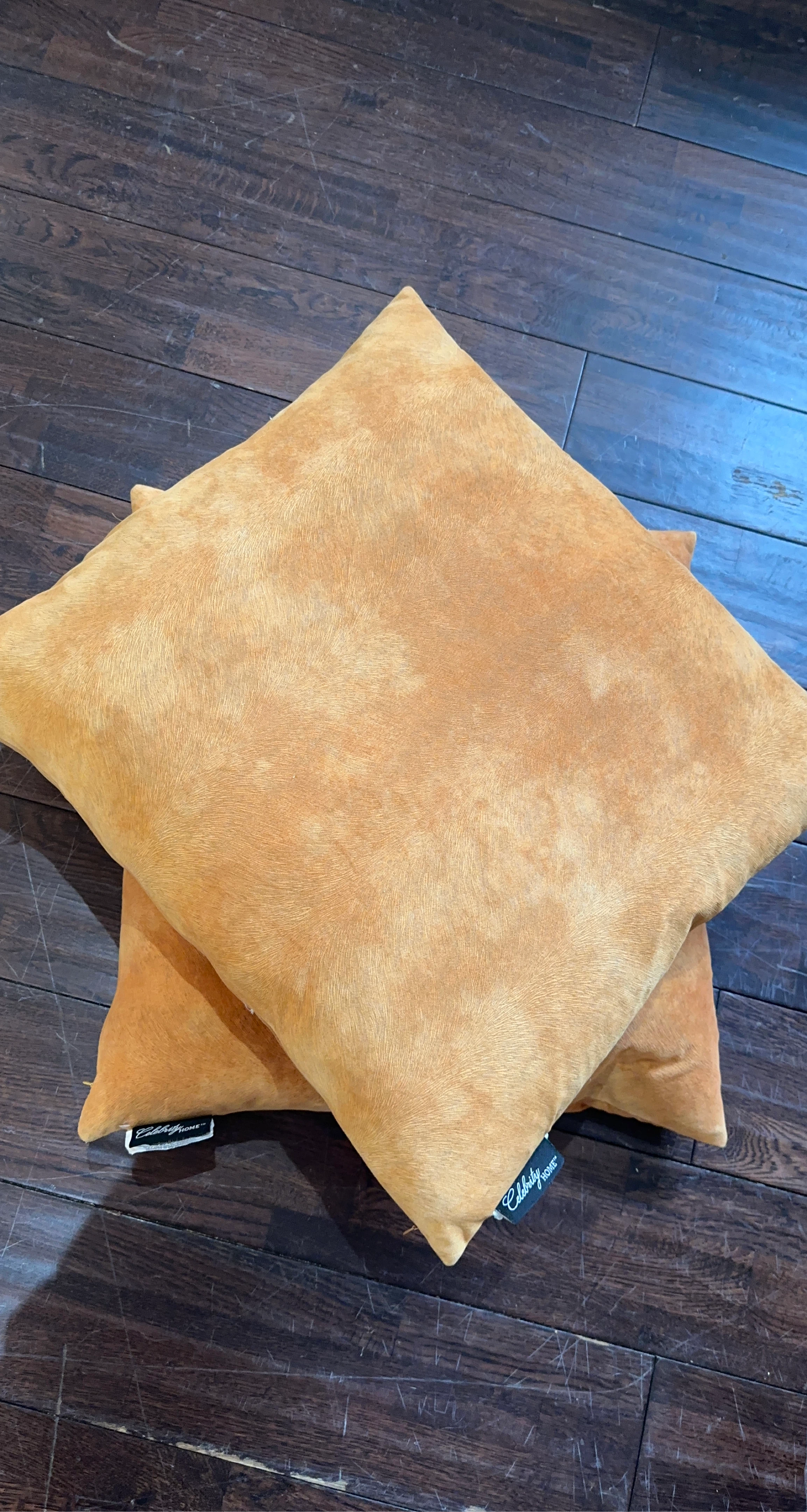 Celebrity Home Decorative Pillows (Set of 2) - Orange