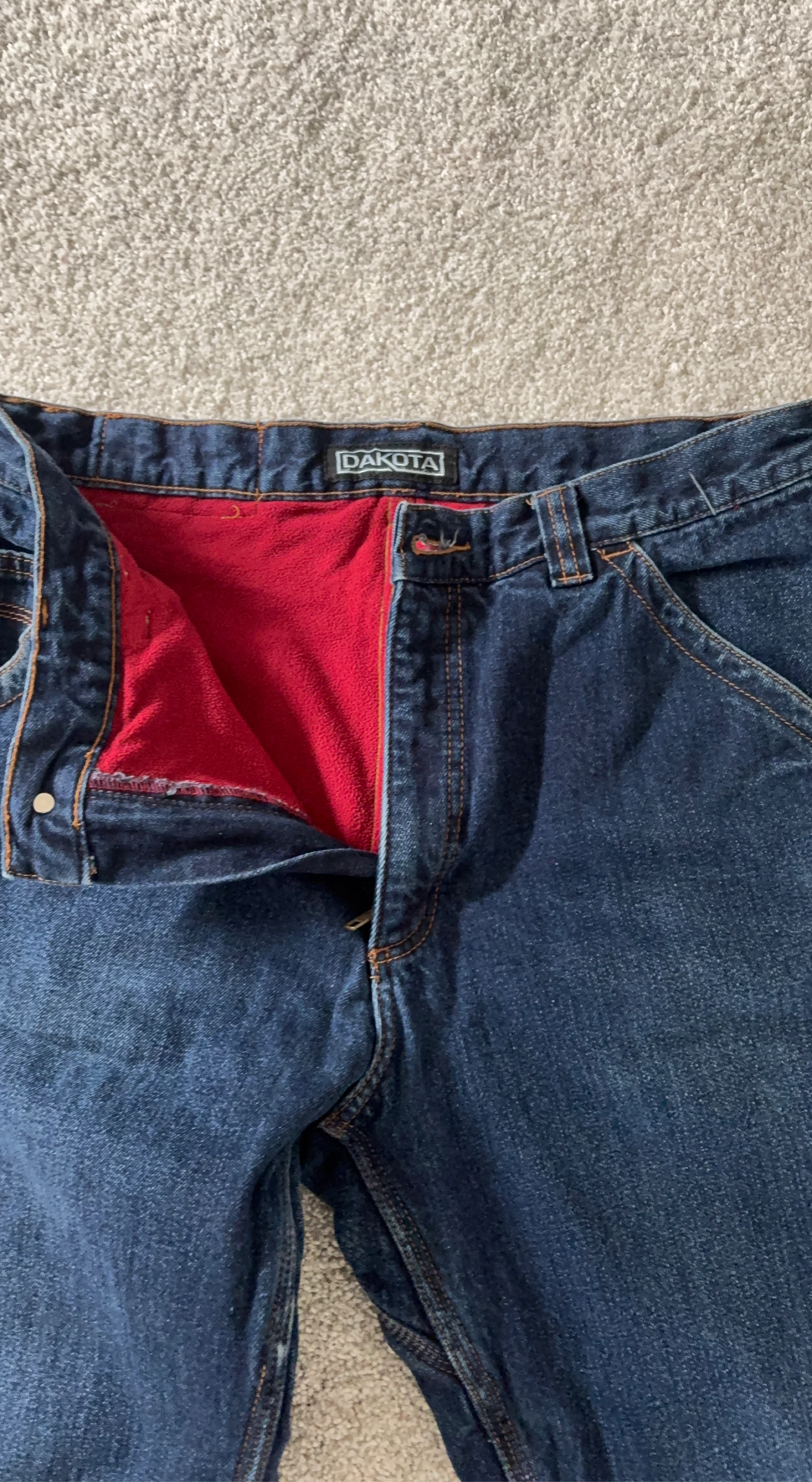 Dakota Flannel Lined Jeans - 34x32