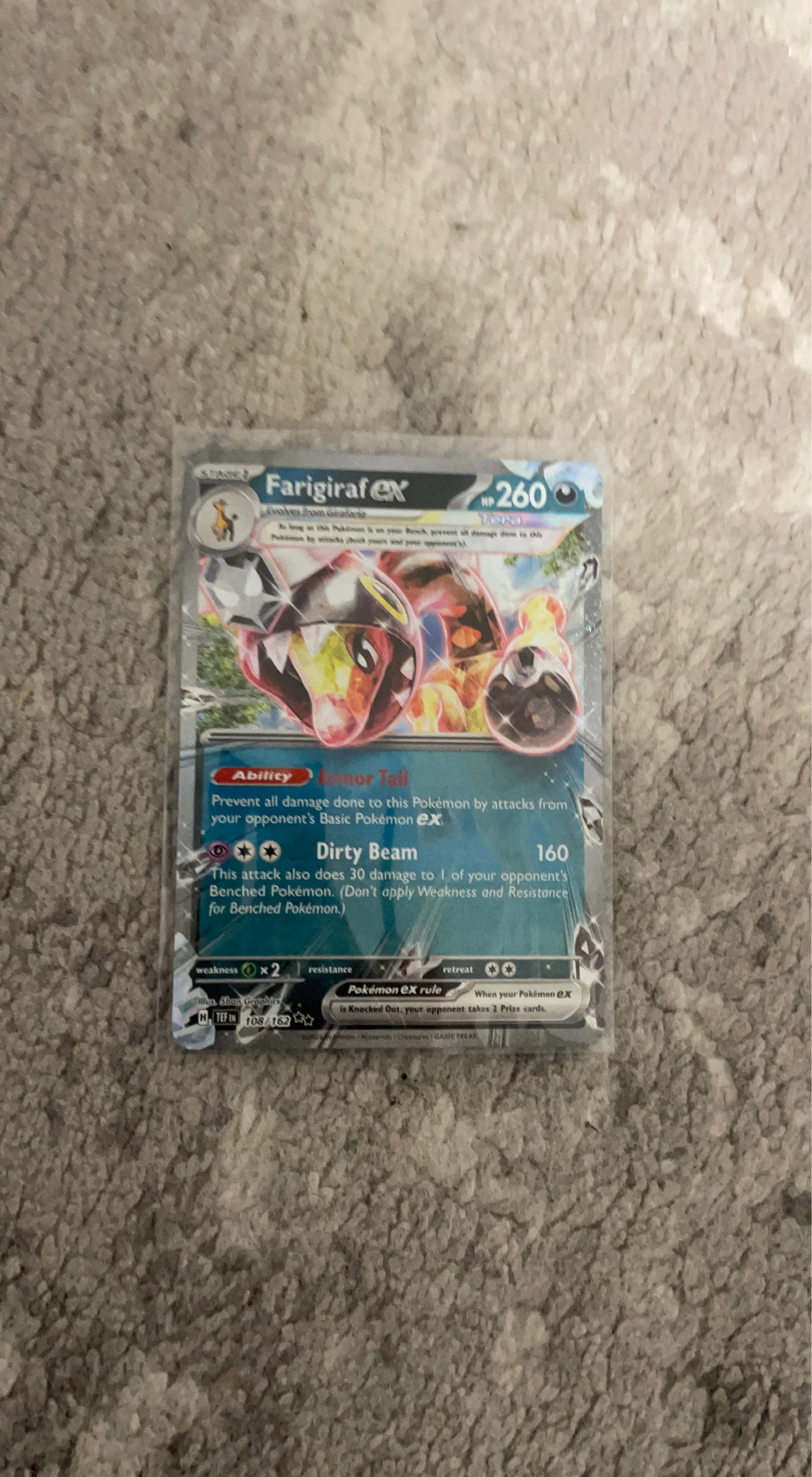 Farigiraf EX 108/162 Pokémon Card