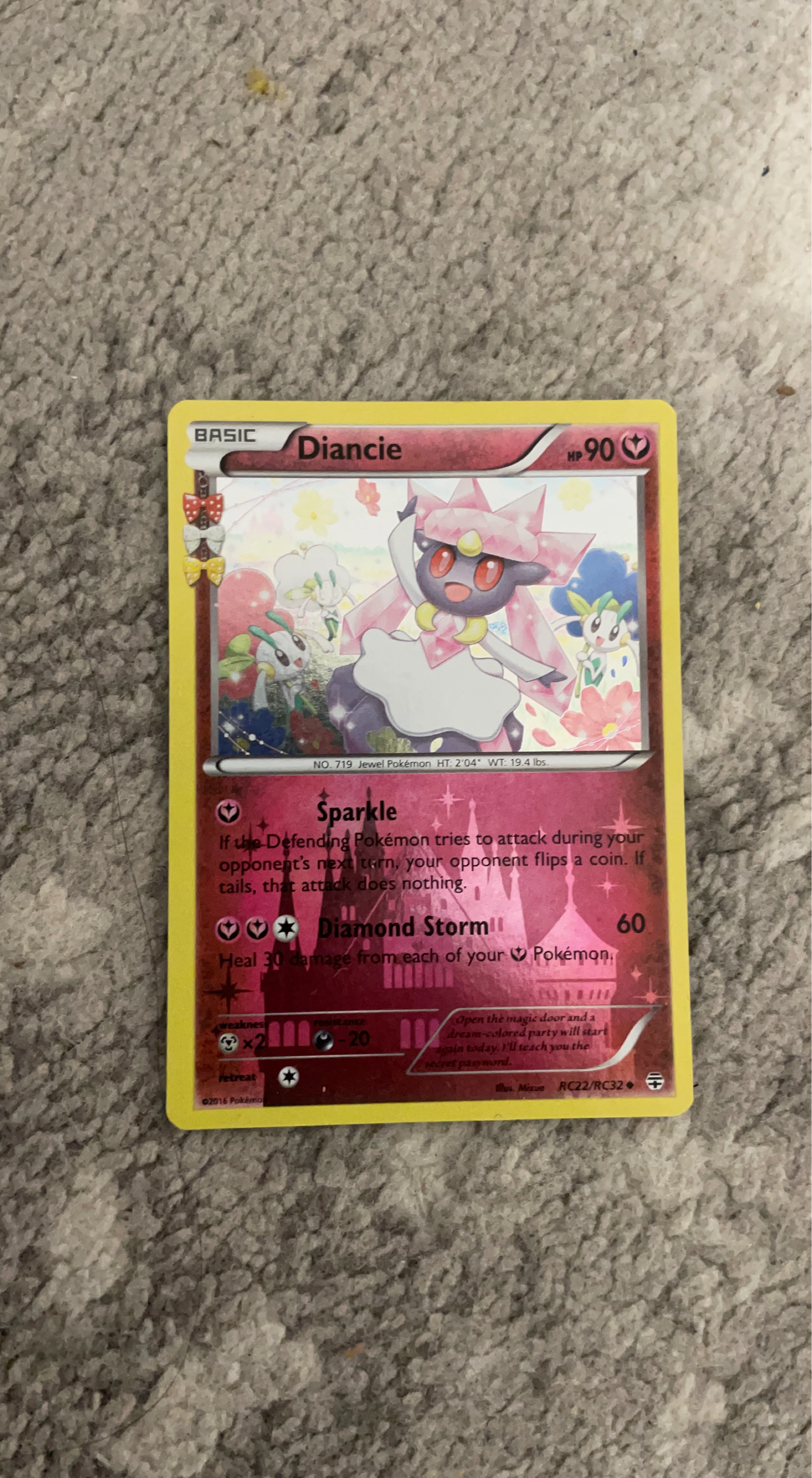 Diancie RC22/RC32 Pokémon Card