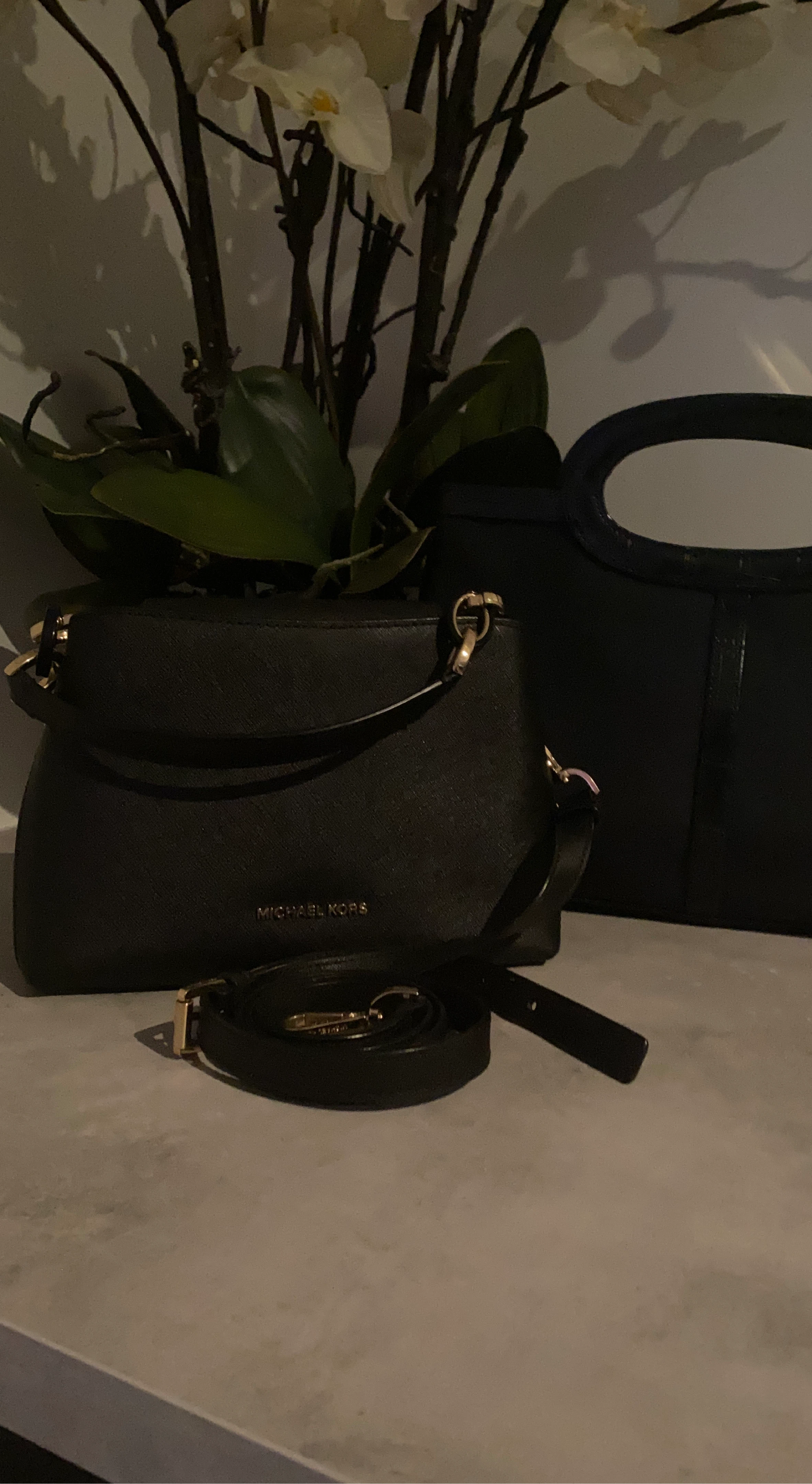 Michael Kors Black Leather Handbag