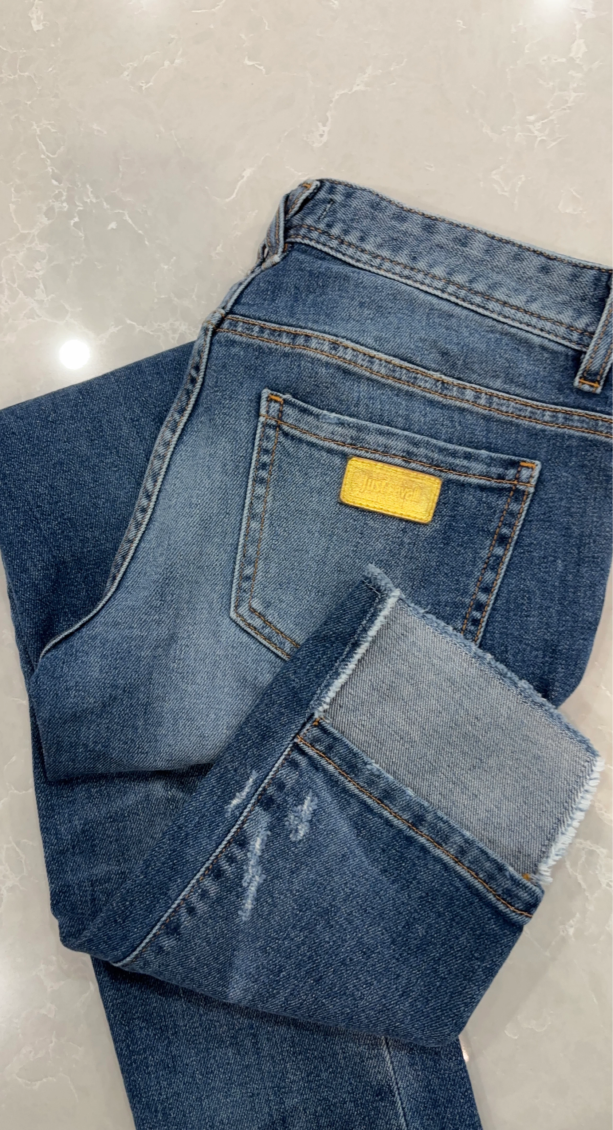 Just Cavalli Distressed Studded Jeans - Size 26