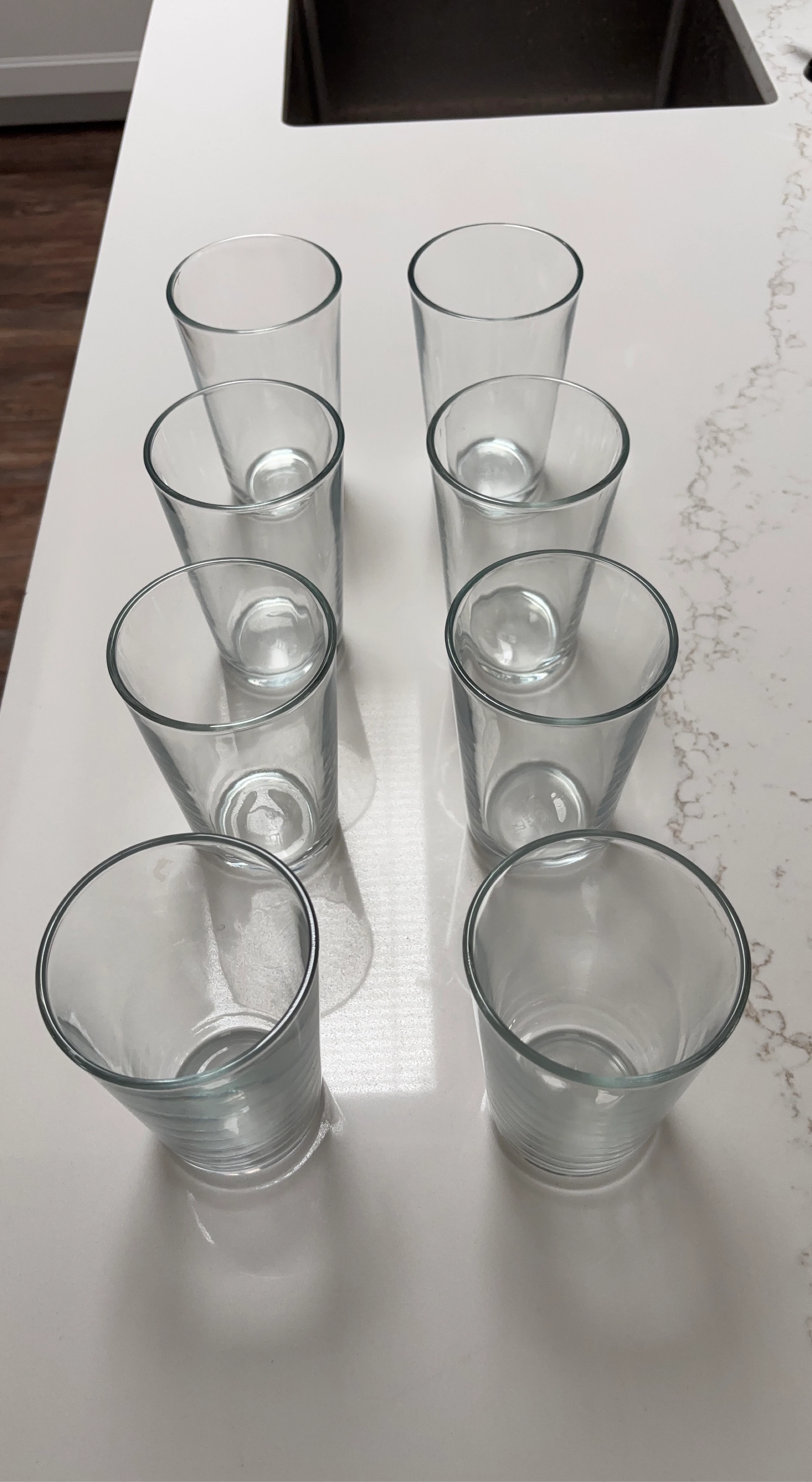 IKEA set of 8 Clear Glass Tumblers