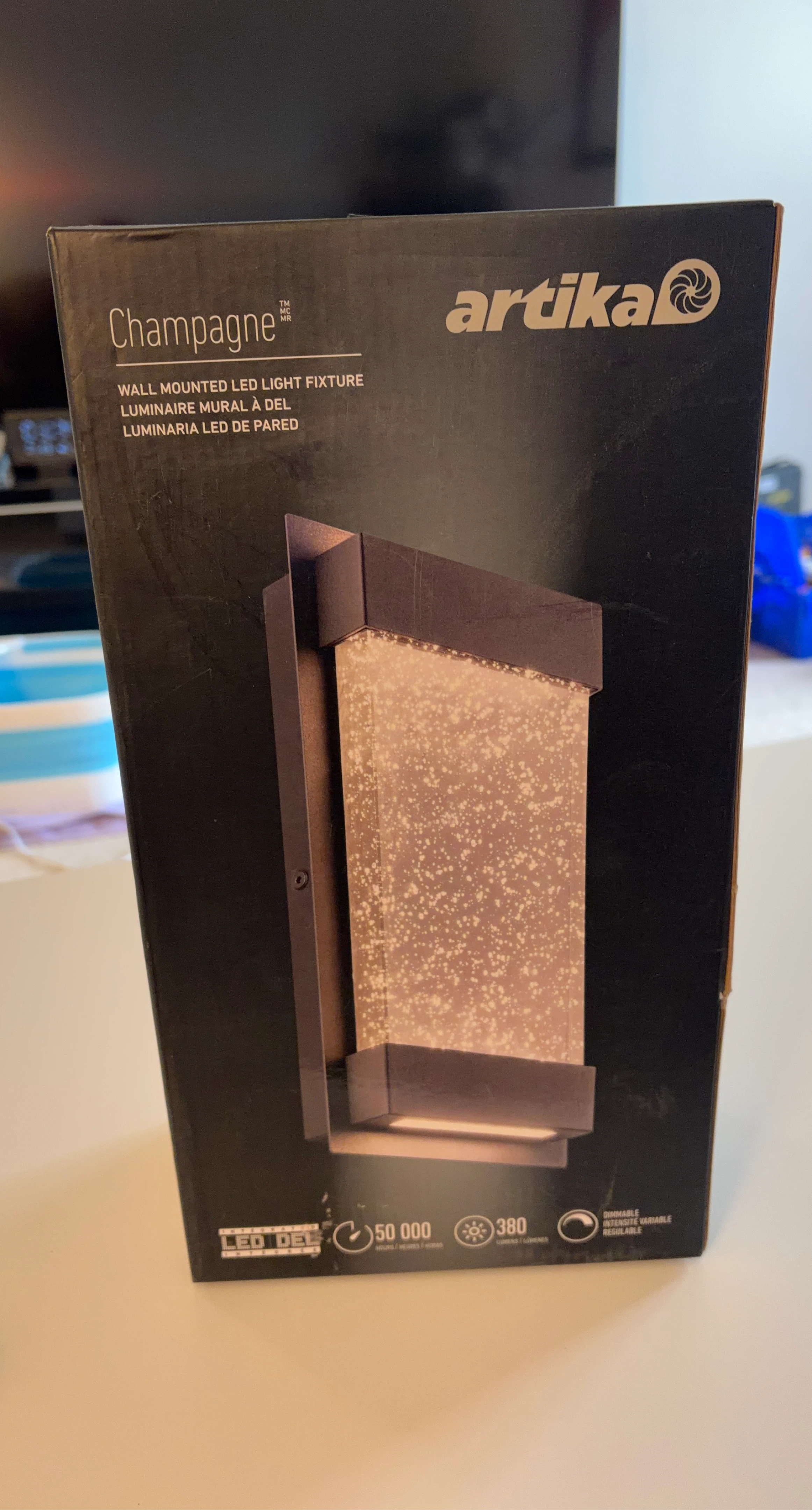 Artika Champagne Wall Mounted LED Light Fixture