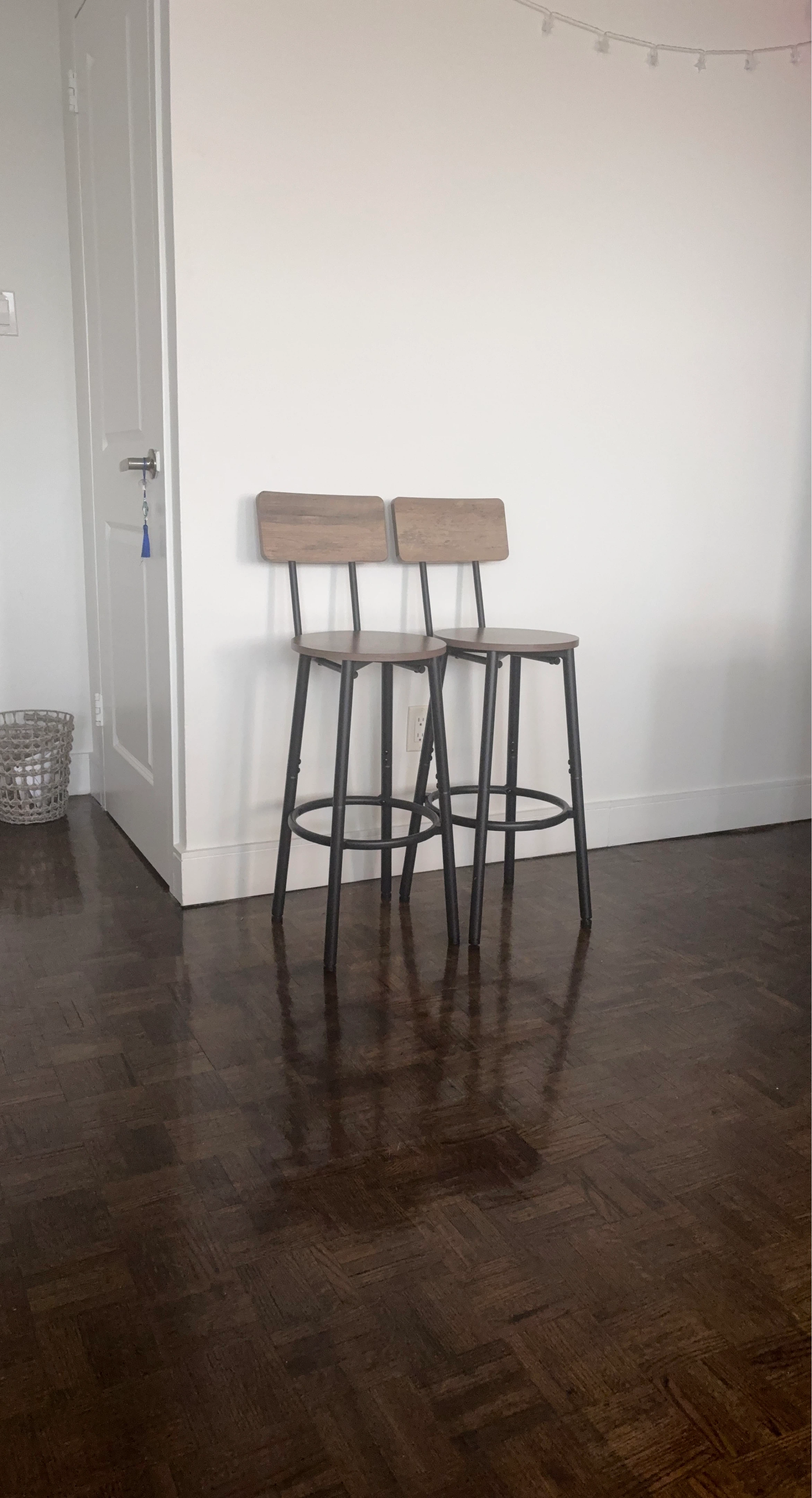 Set of 2 Industrial Style Bar Stools