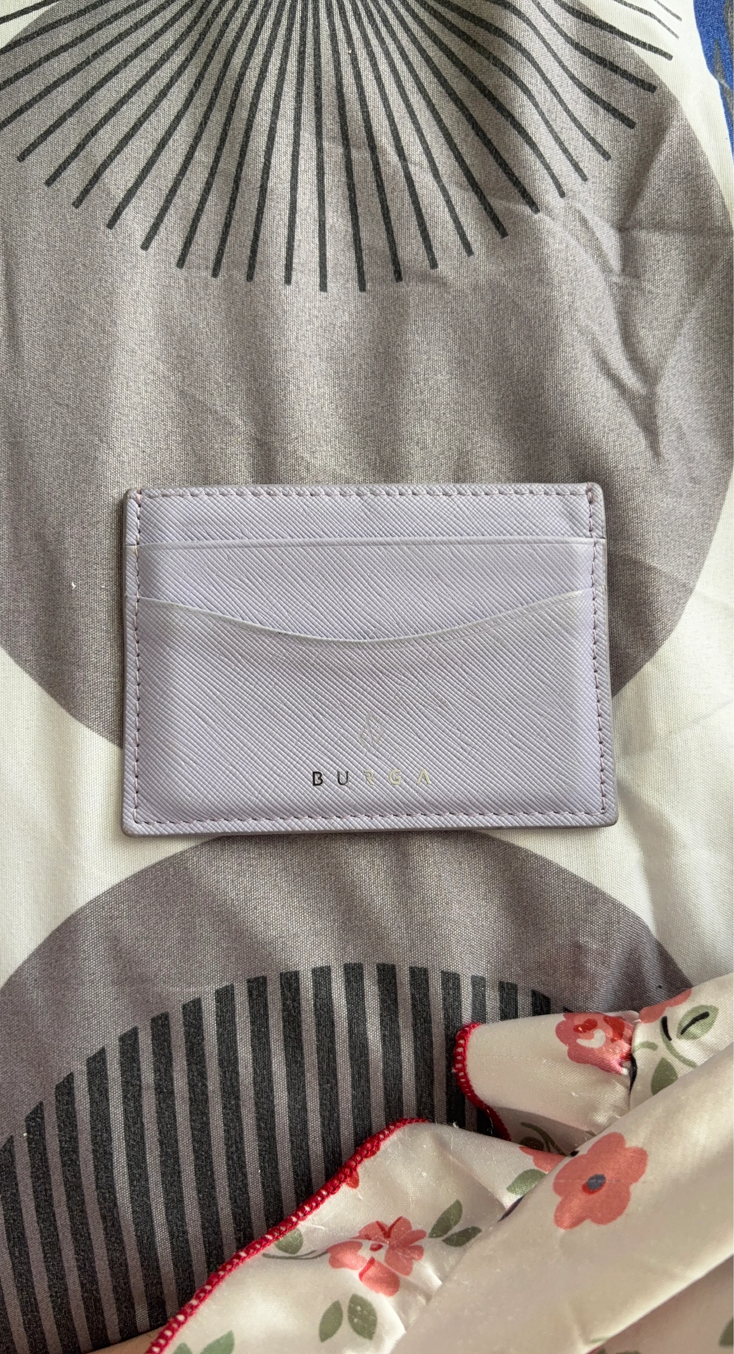 Burga Card Holder - Lavender Saffiano