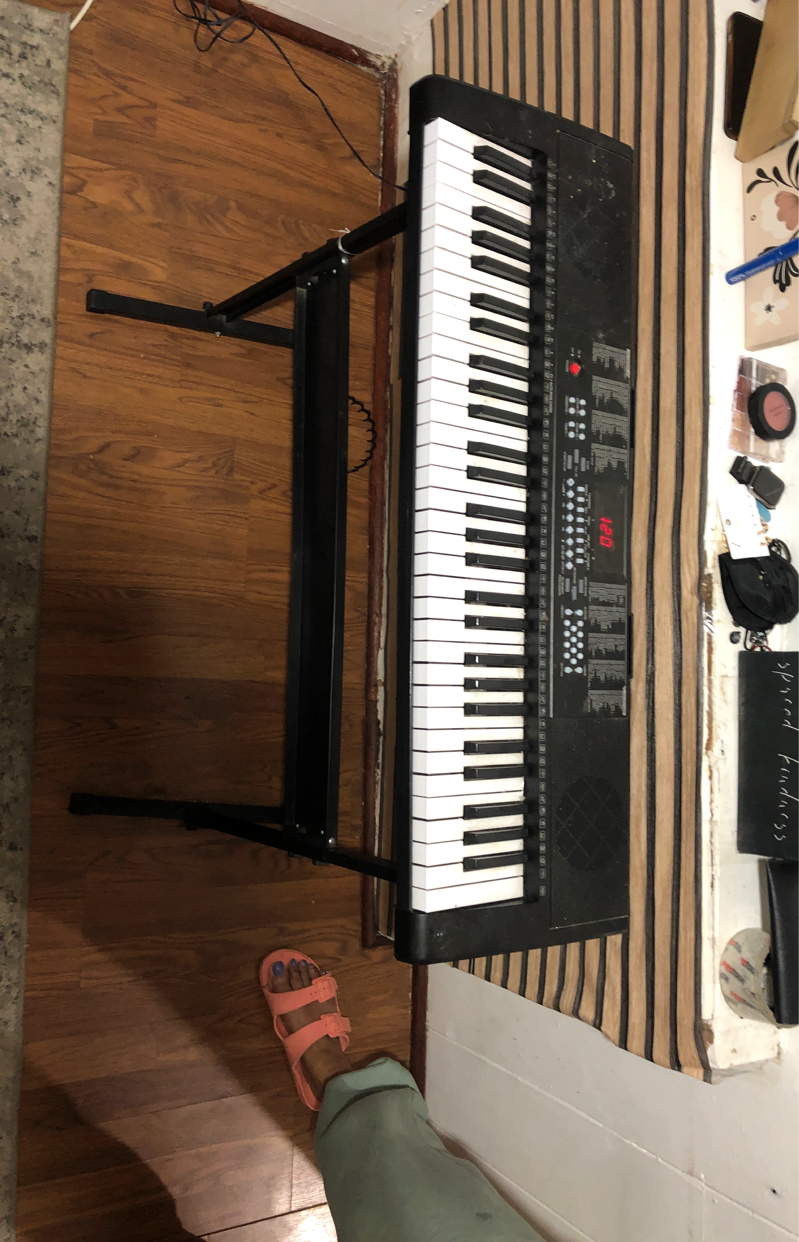 Black Electronic Keyboard with Stand
