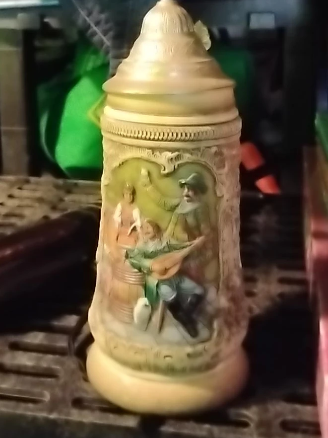 Vintage Beer Stein with Musicians