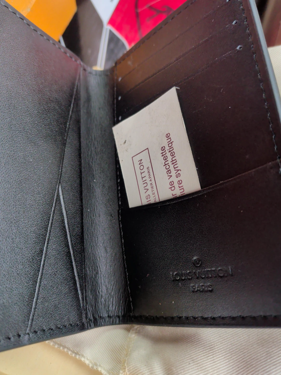 Louis Vuitton Black Leather Bifold Wallet