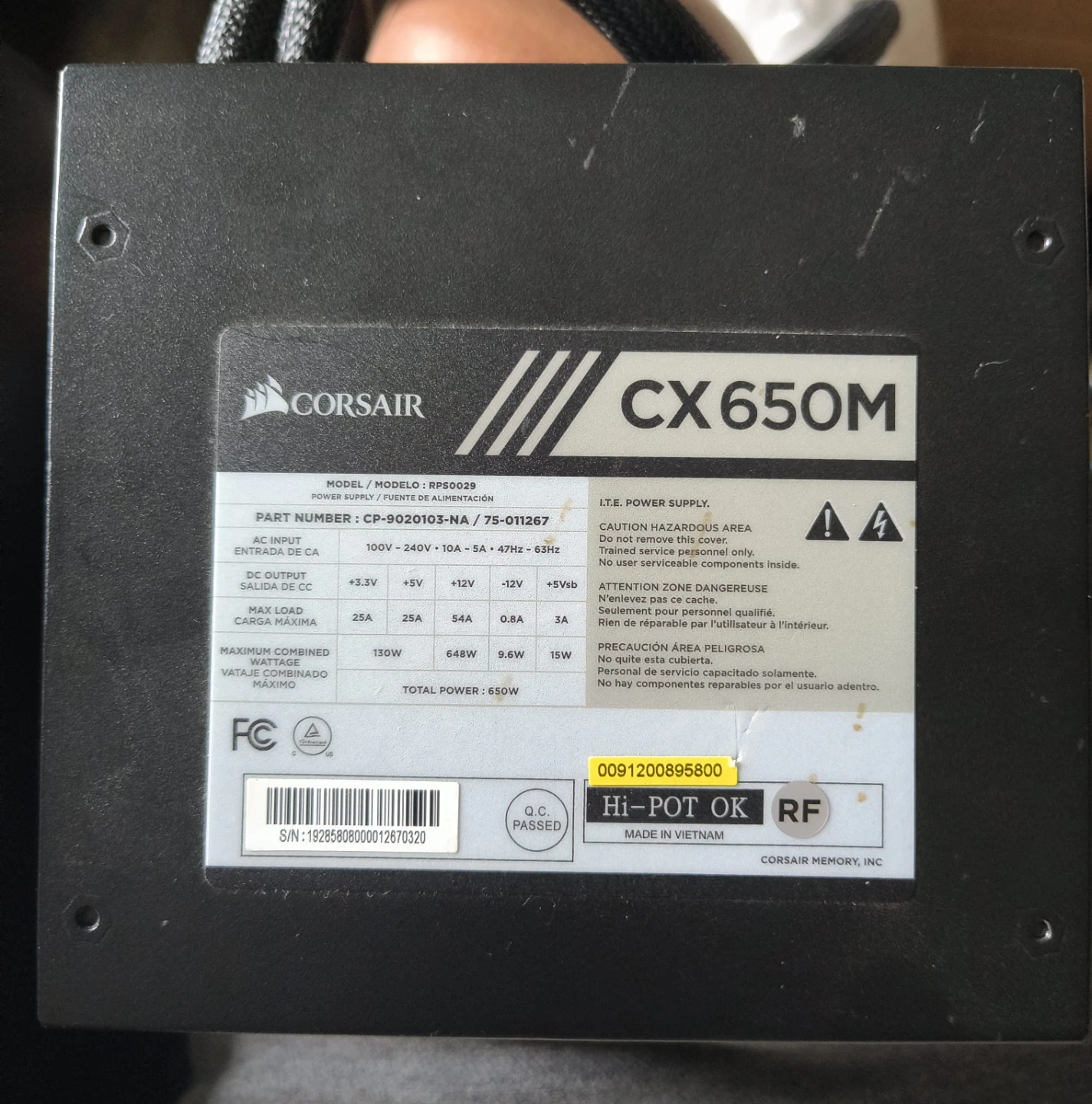 Corsair CX650M Power Supply