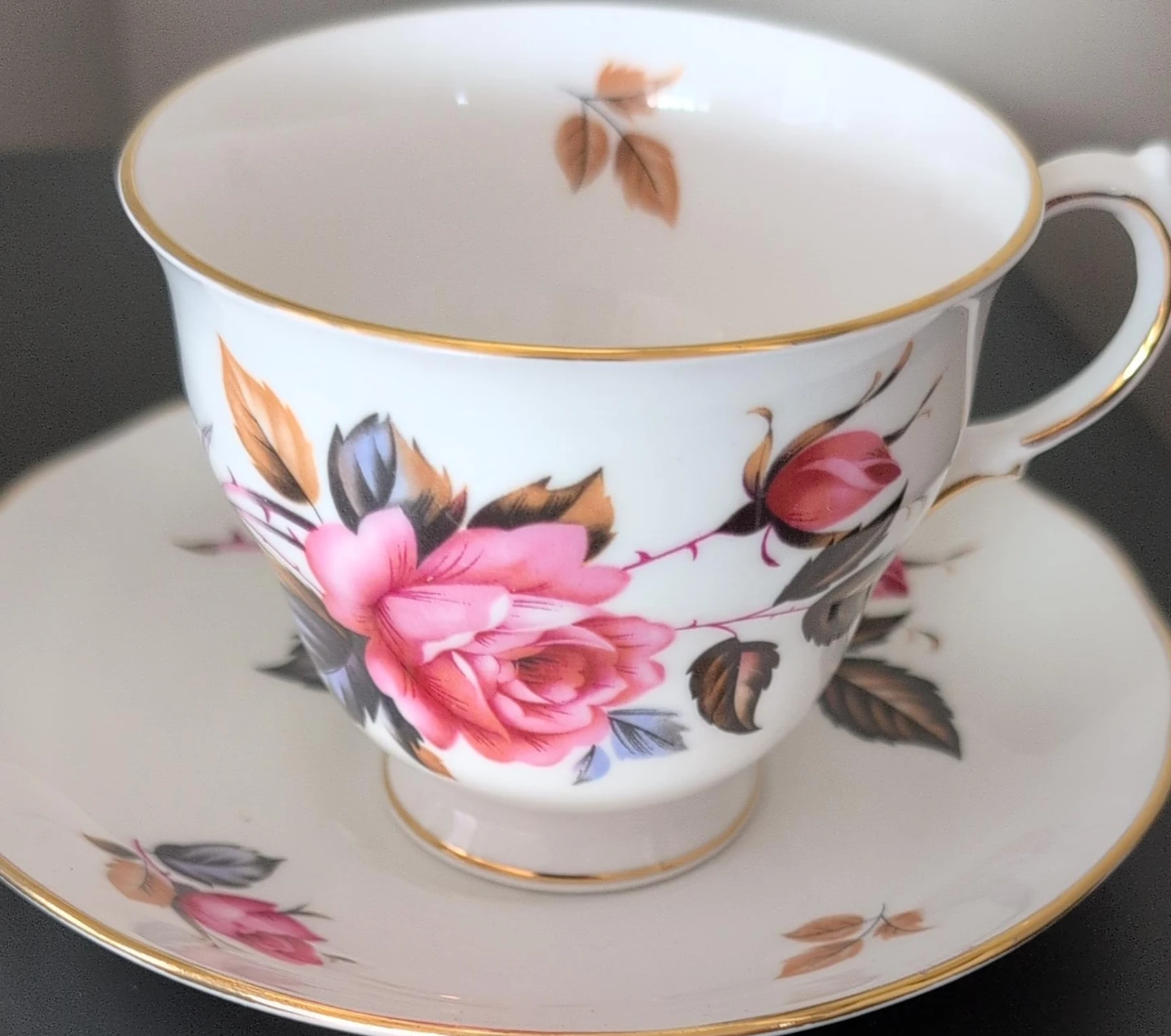 Royal Vale Bone China Tea Cup and Saucer Set