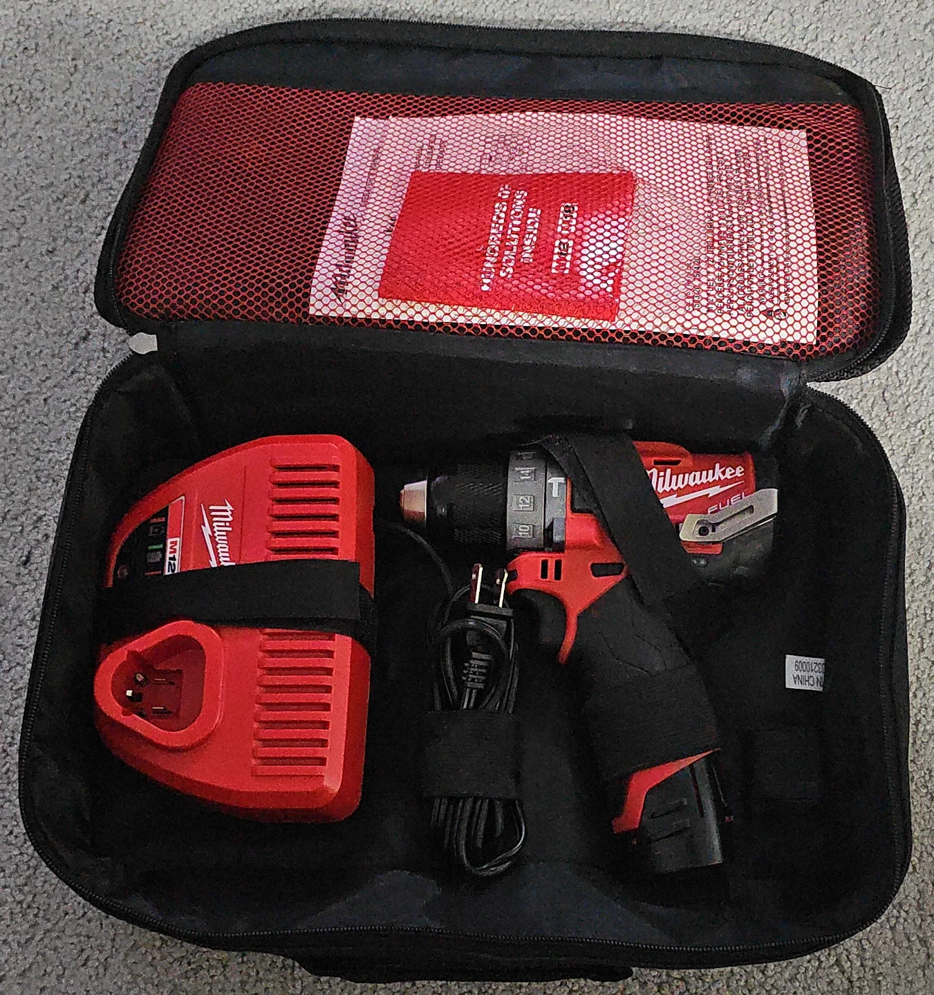 Milwaukee M12 FUEL Cordless Drill Kit with Charger and Case