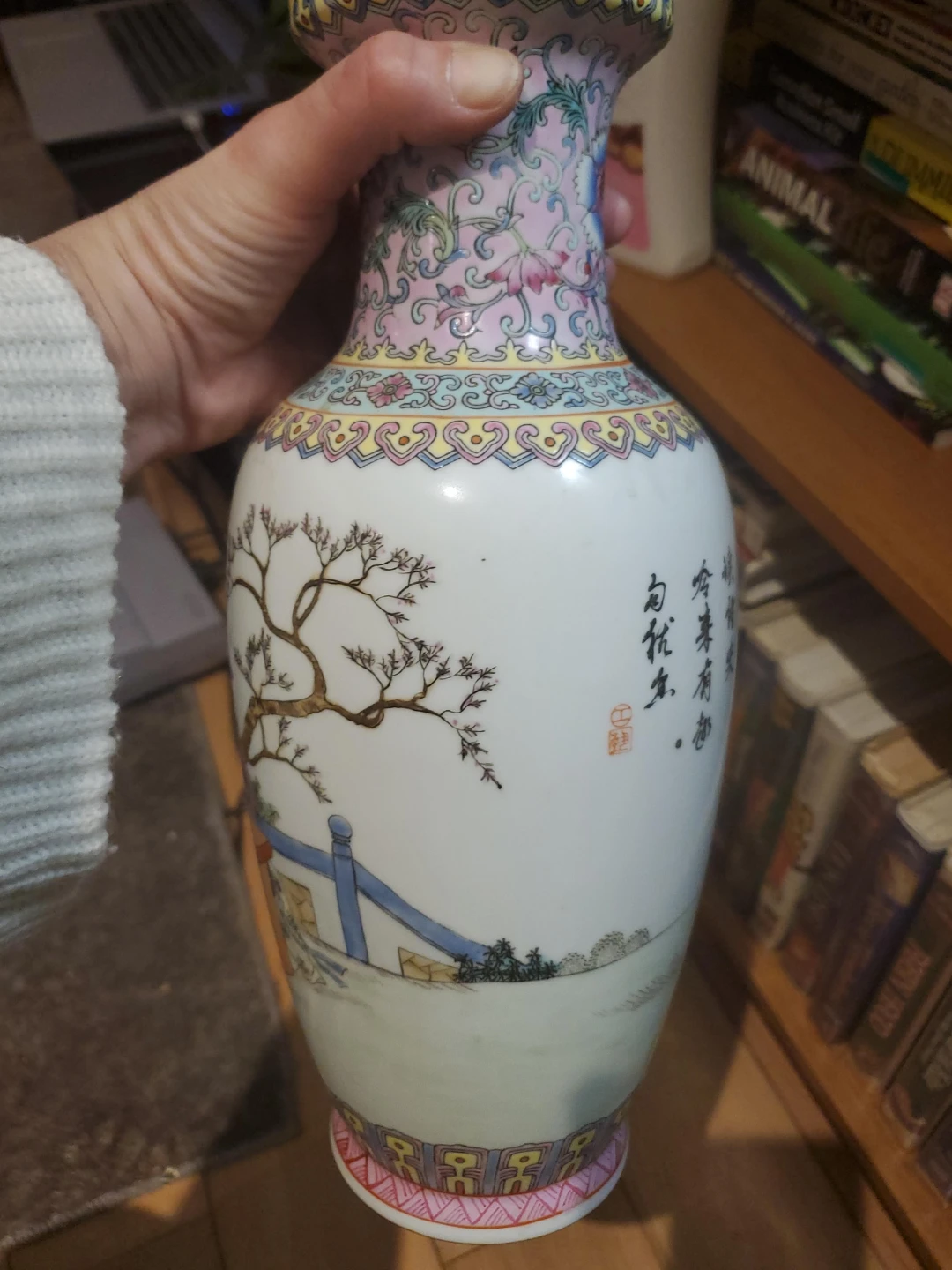 Decorative Ceramic Vase with Hand-Painted Scenery - photo 2