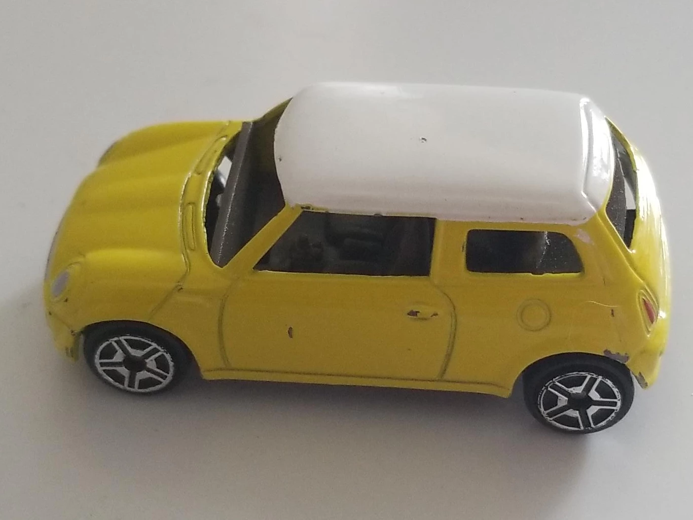 Yellow Mini Cooper Toy Car