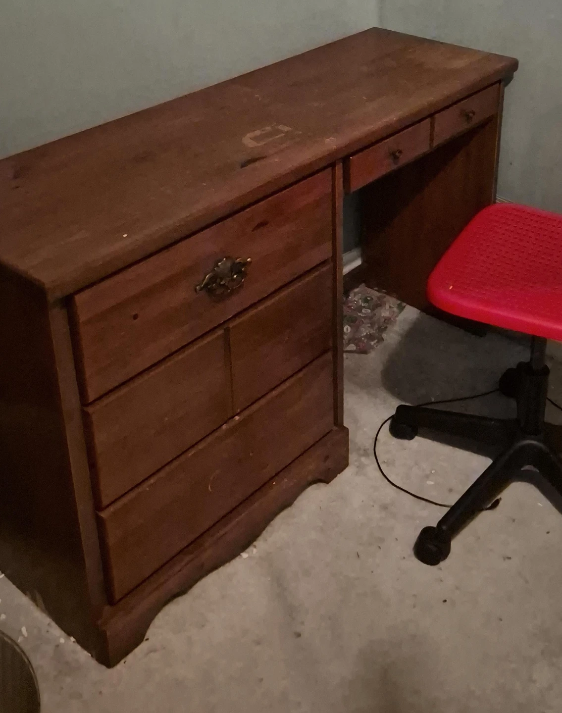 Wooden Desk with Drawers