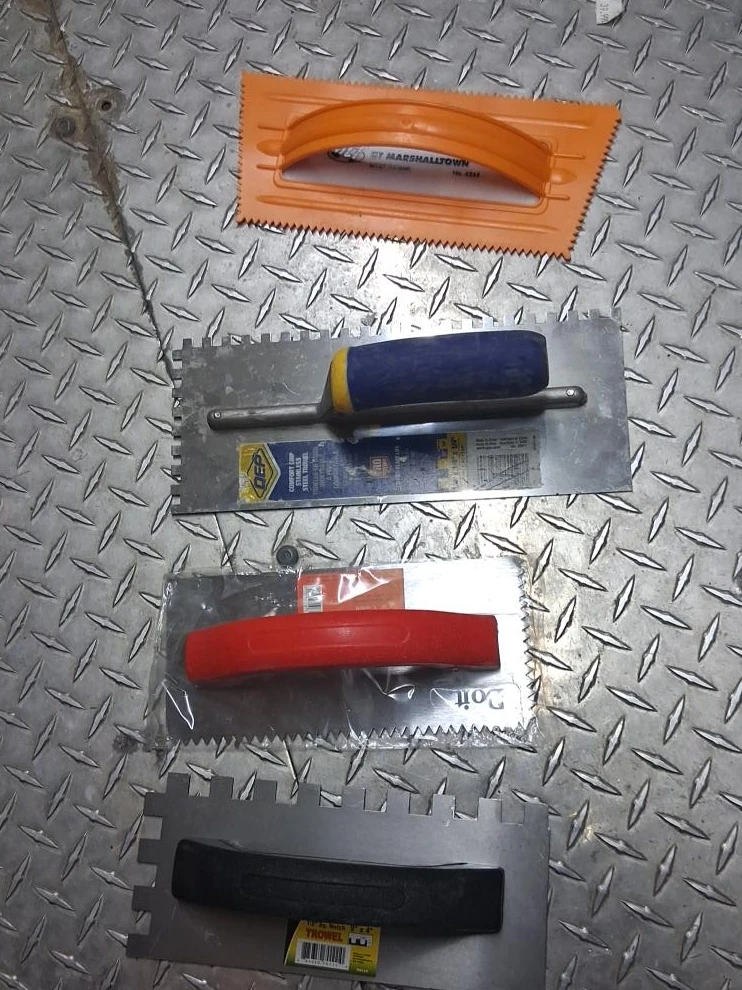 Marshalltown and QEP Notched Trowels