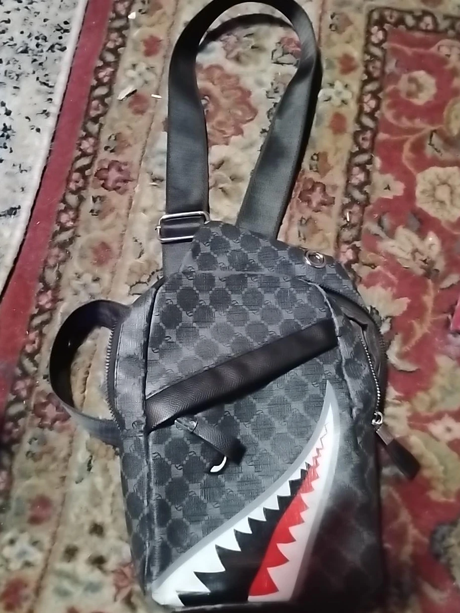 Sling Bag with Shark Mouth Design