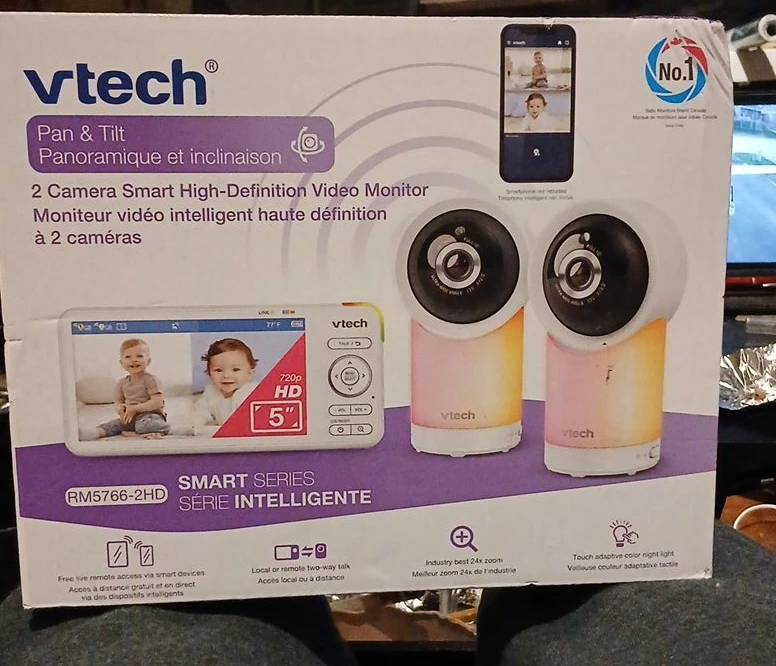 VTech RM5766-2HD Pan & Tilt 2 Camera Smart Video Monitor
