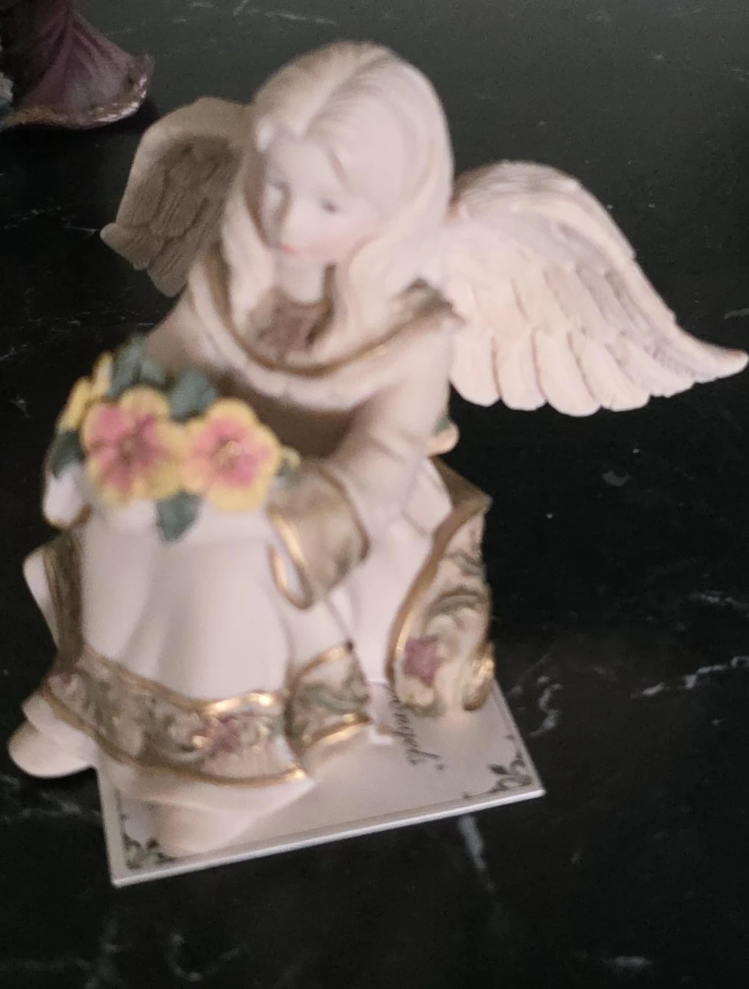 Angel Figurine with Flowers