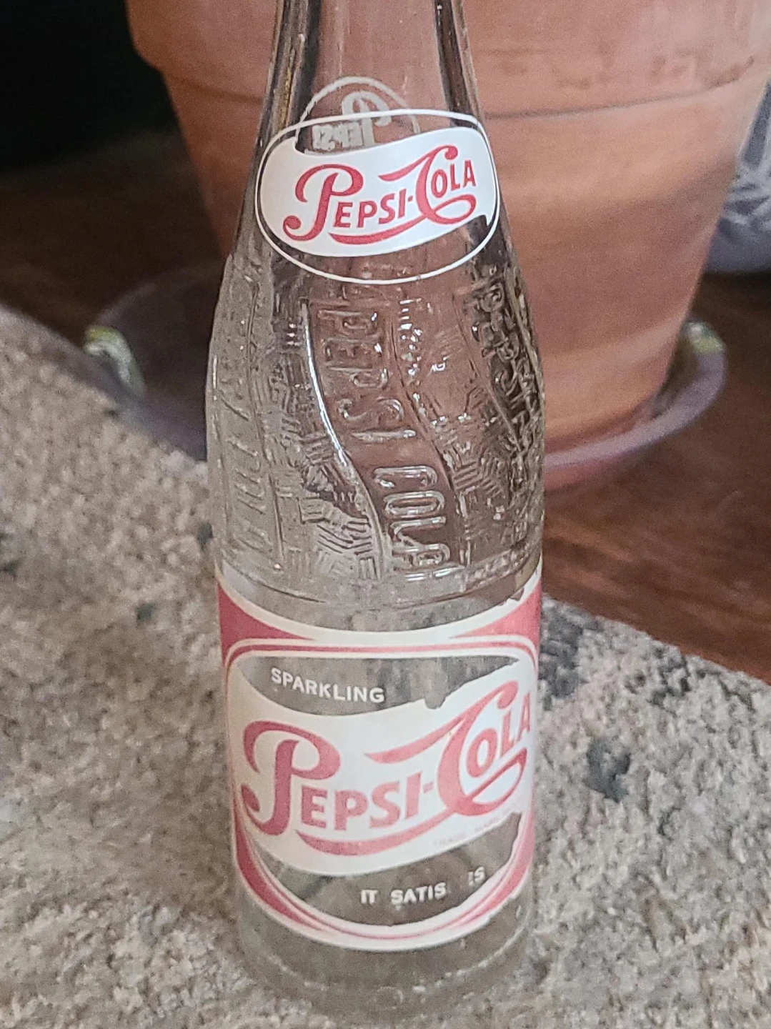 Vintage Pepsi-Cola "It Satisfies" Glass Bottle