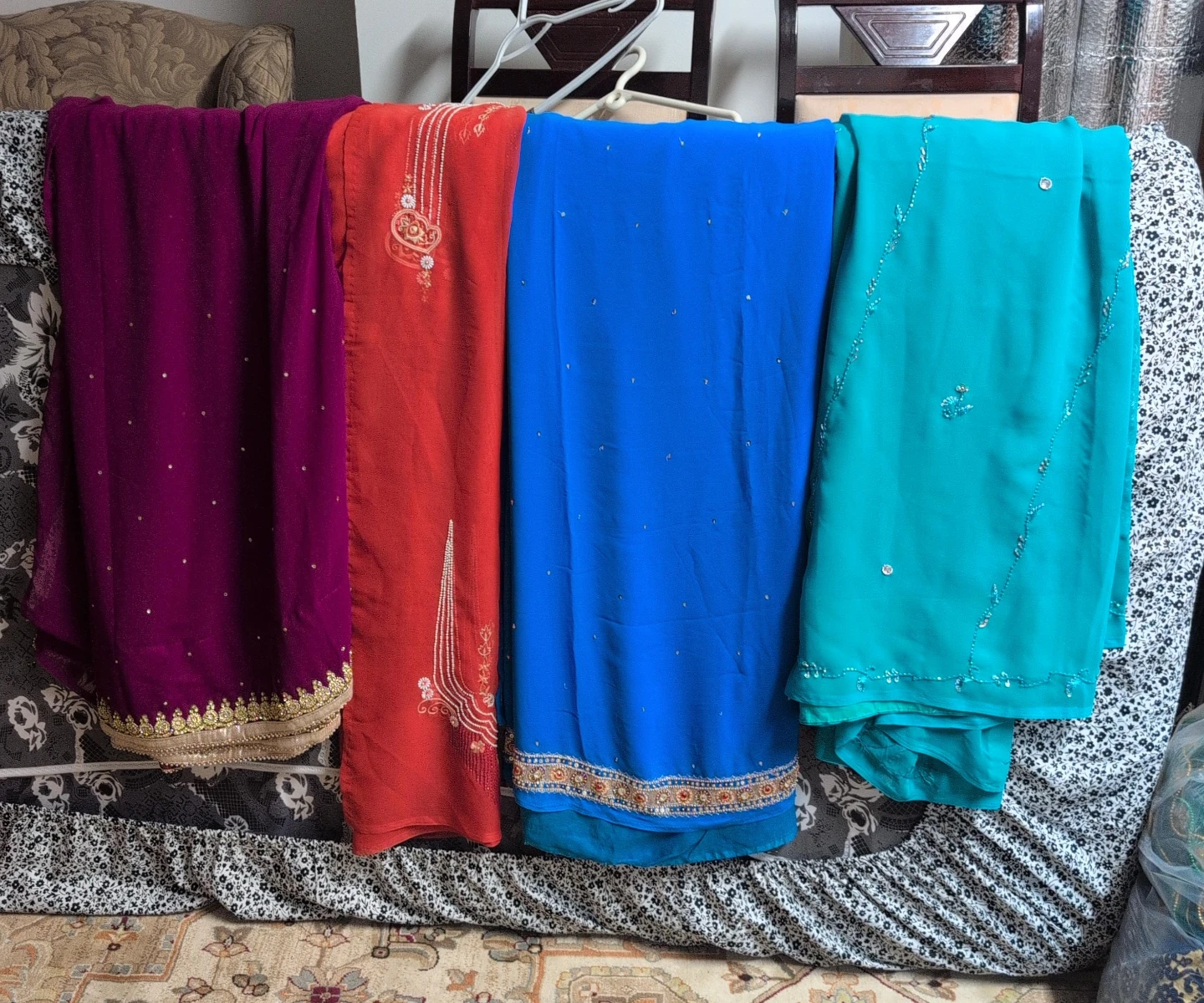 Four Women's Sarees - Various Colours only sarees