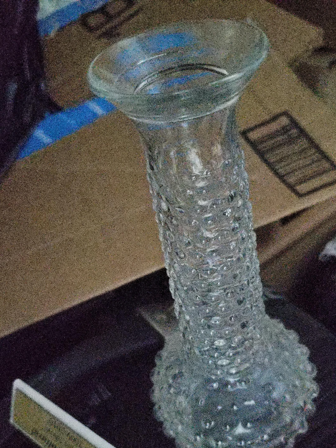 Textured Glass Bud Vase