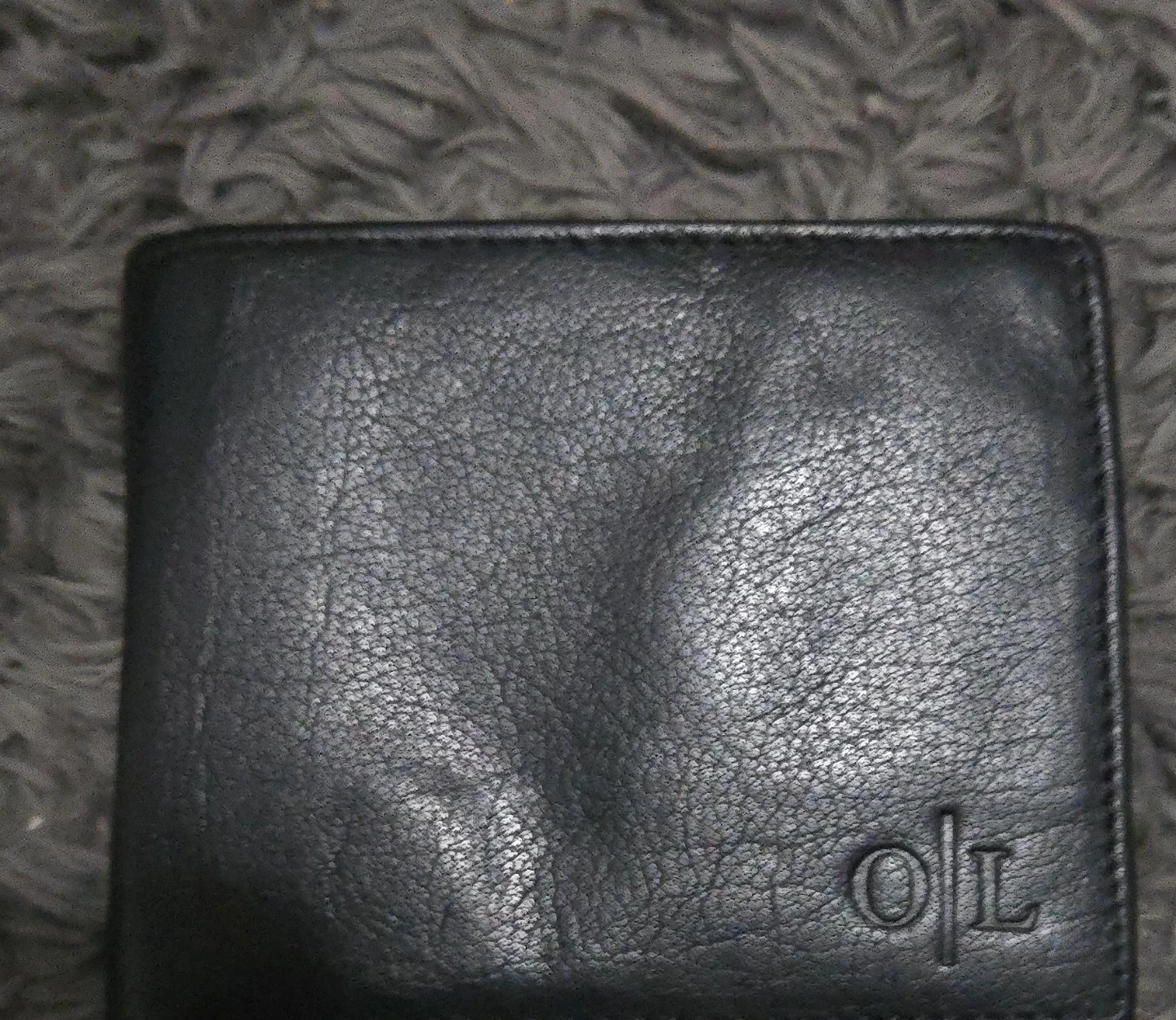 Black Leather Bifold Wallet