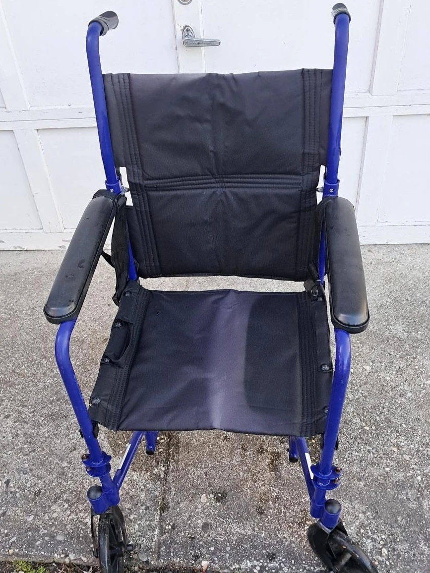 Drive Medical Blue Lightweight Transport Wheelchair