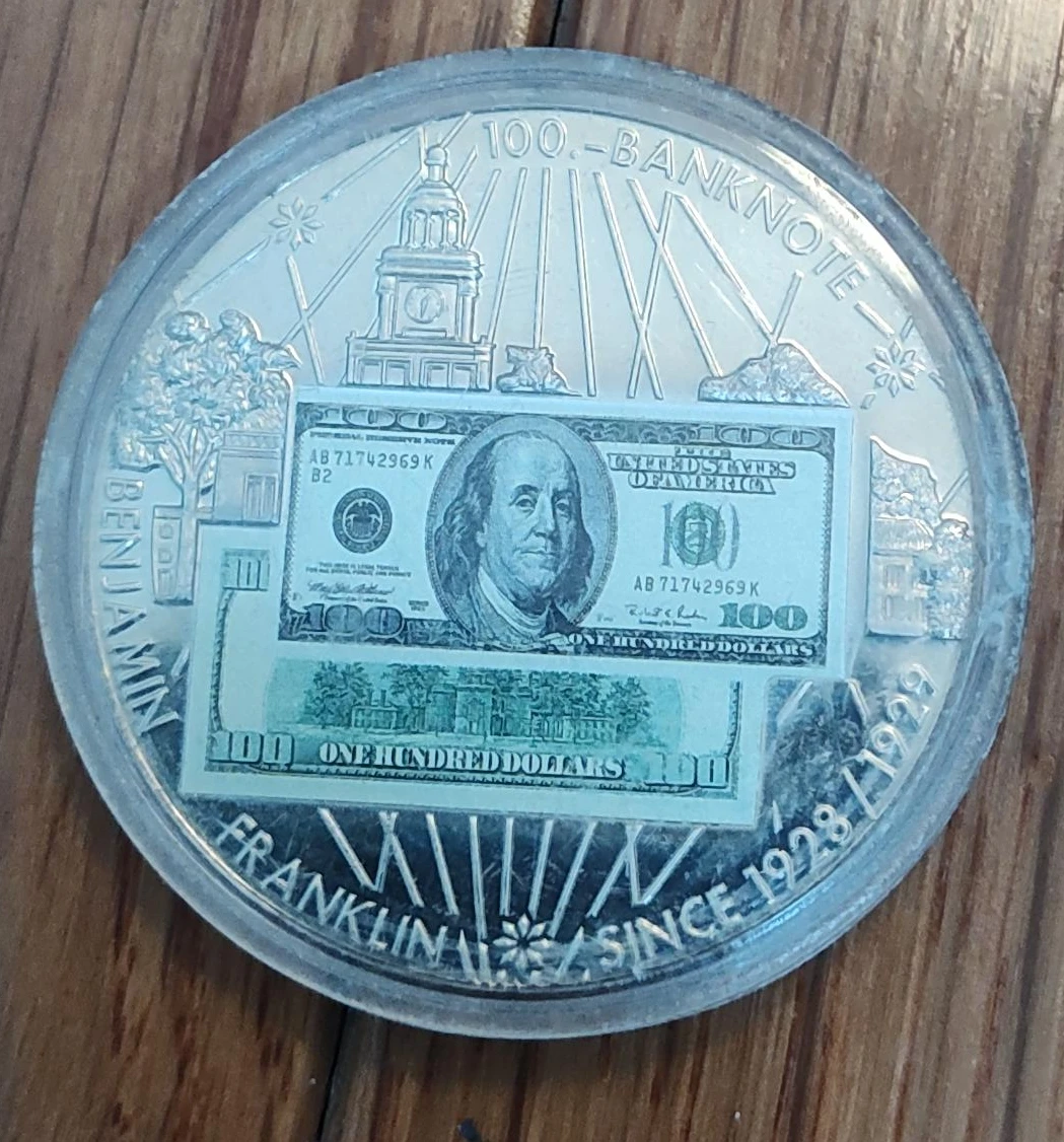 Benjamin Franklin 100 Banknote Coin