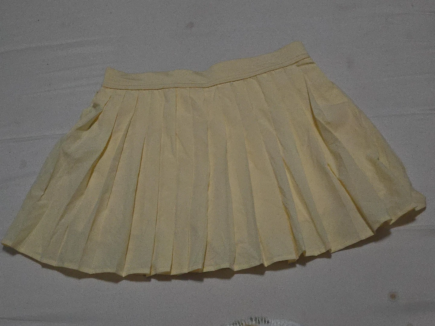 Yellow Pleated Skirt