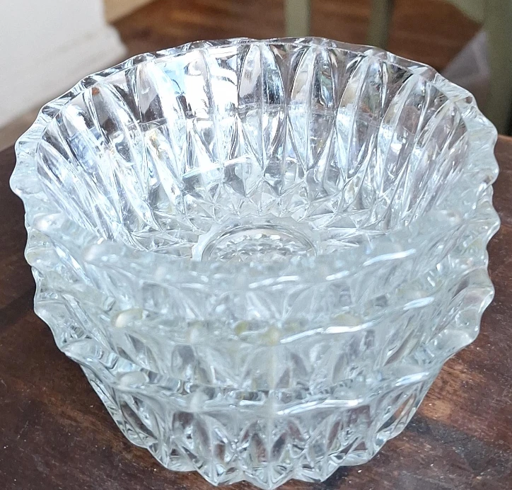 3 Crystal Glass Ashtray