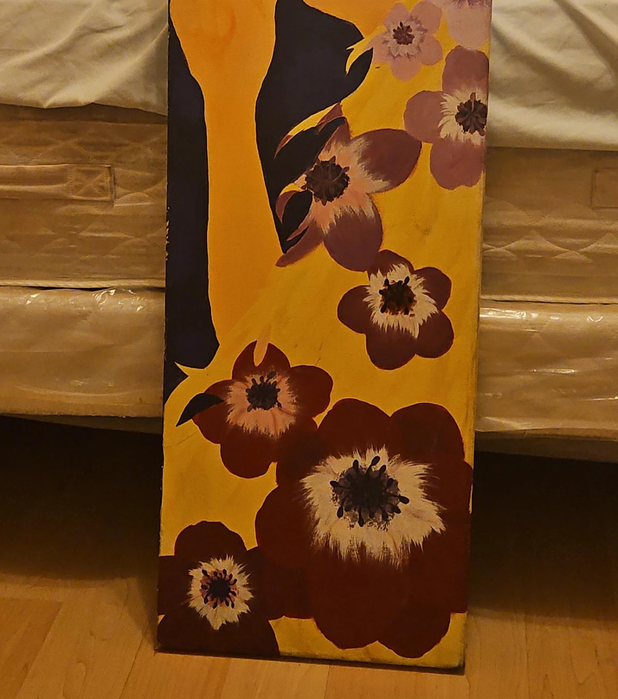 Painting of Woman with Flowers