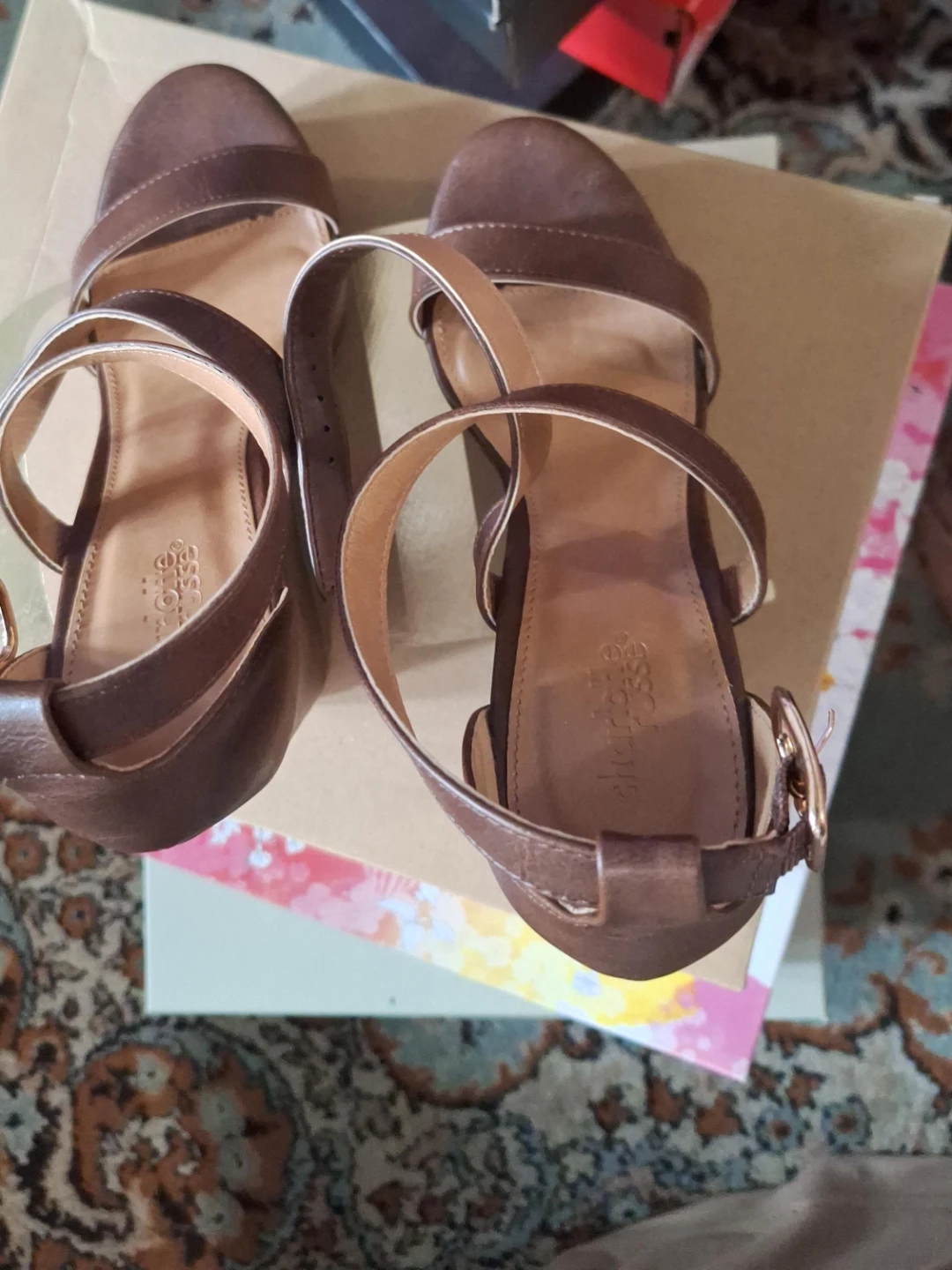 Charlotte Russe Brown Wedge Sandals