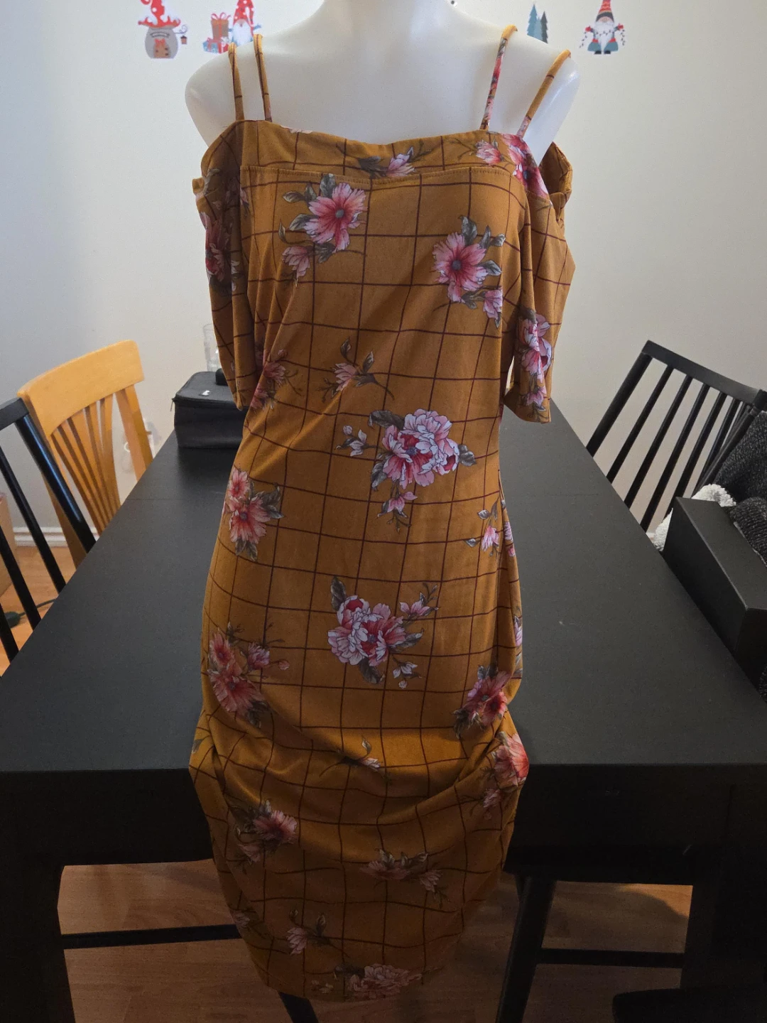 Women's Cold Shoulder Floral Dress