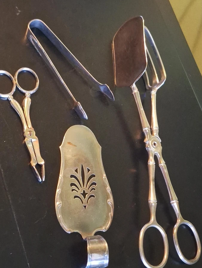Vintage Silver Serving Utensil Set