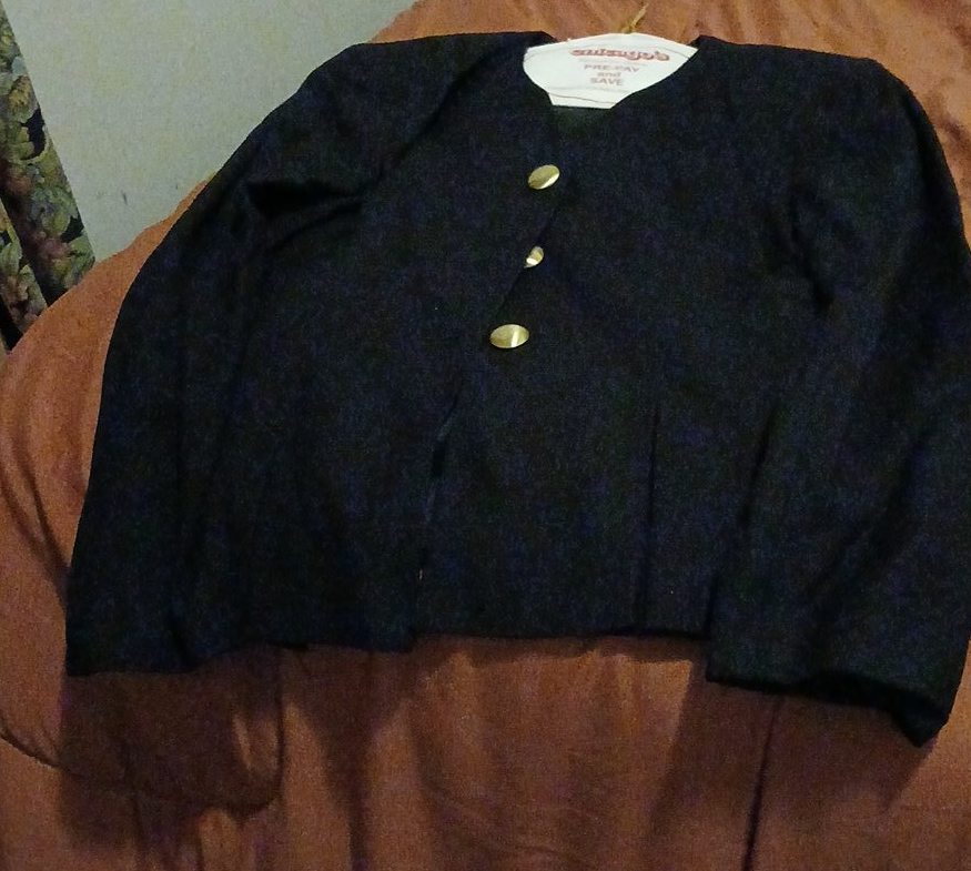 Women's Black Blazer with Gold Buttons