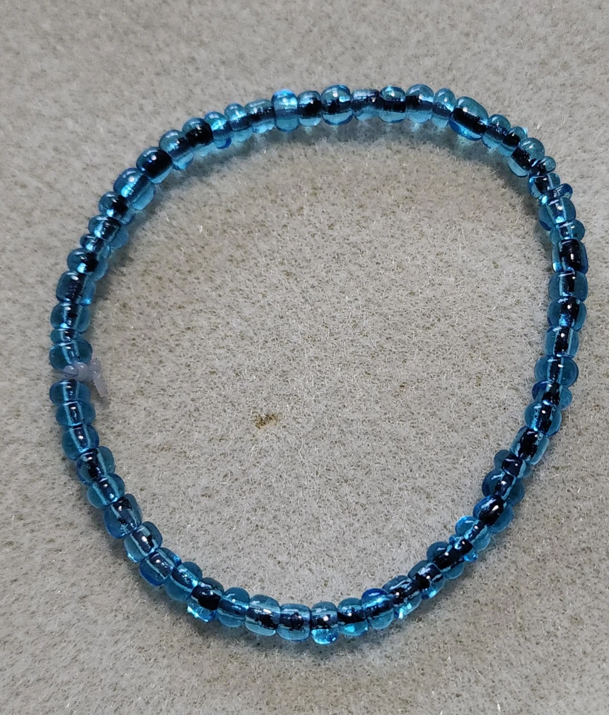 Blue Seed Bead Bracelet