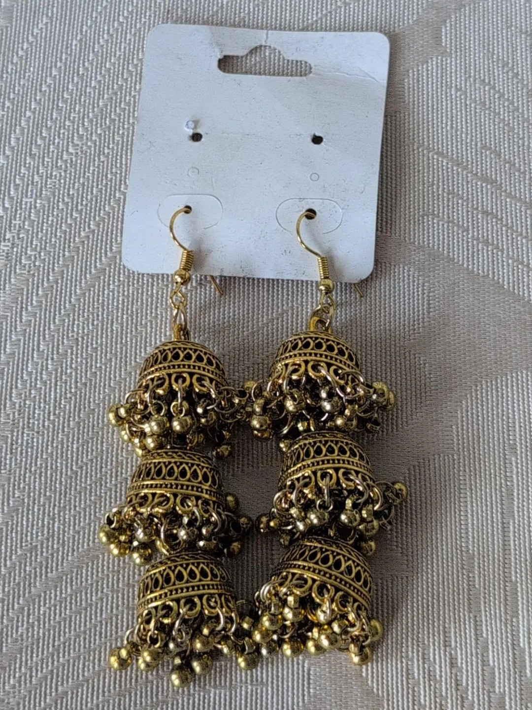 Gold Jhumka Earrings