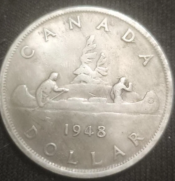 1948 Canada Silver Dollar Coin