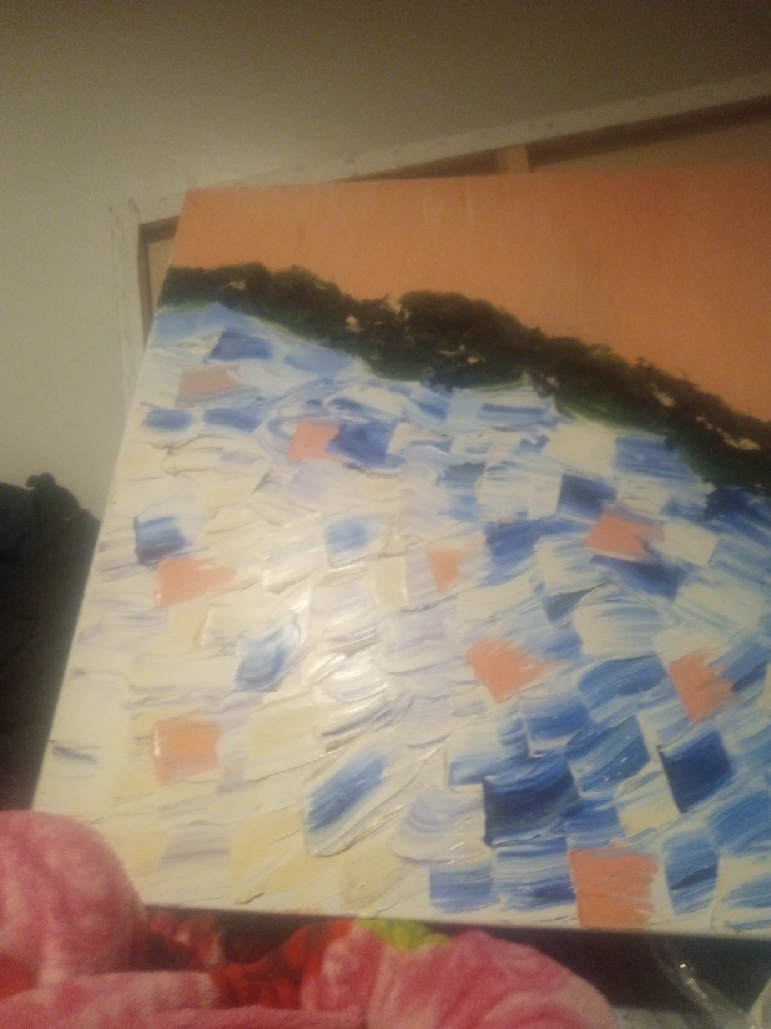 Textured Abstract Seascape Painting