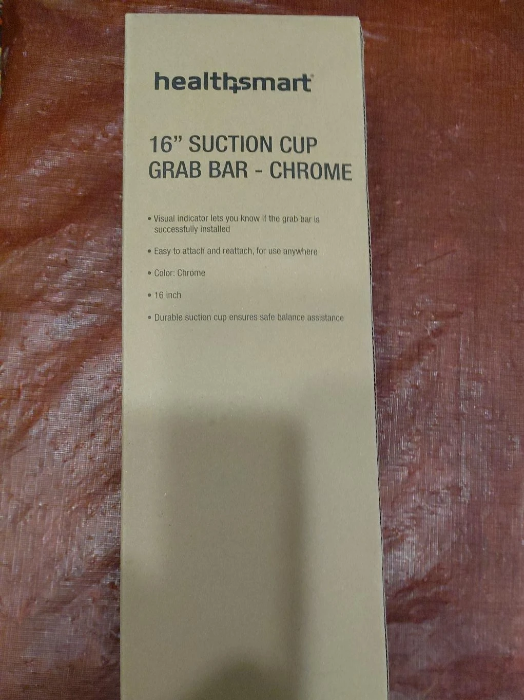 HealthSmart 16" Suction Cup Grab Bar - Chrome
